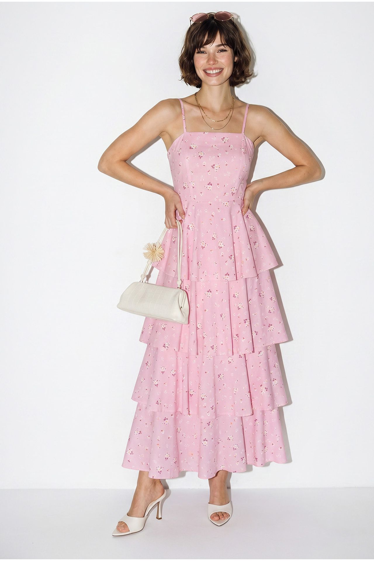 LUCCI Floral Chiffon Maxi Dress 2