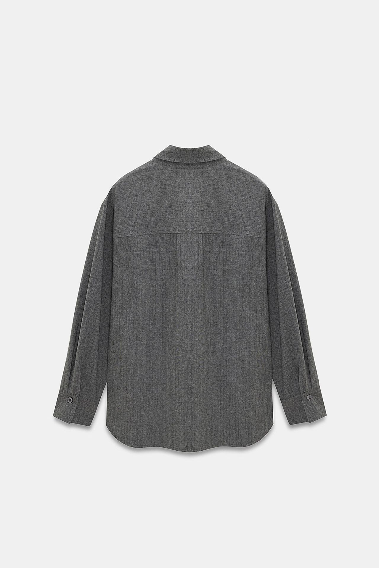DILVIN Oversized Long-Sleeve Woven Shirt With Pocket 7