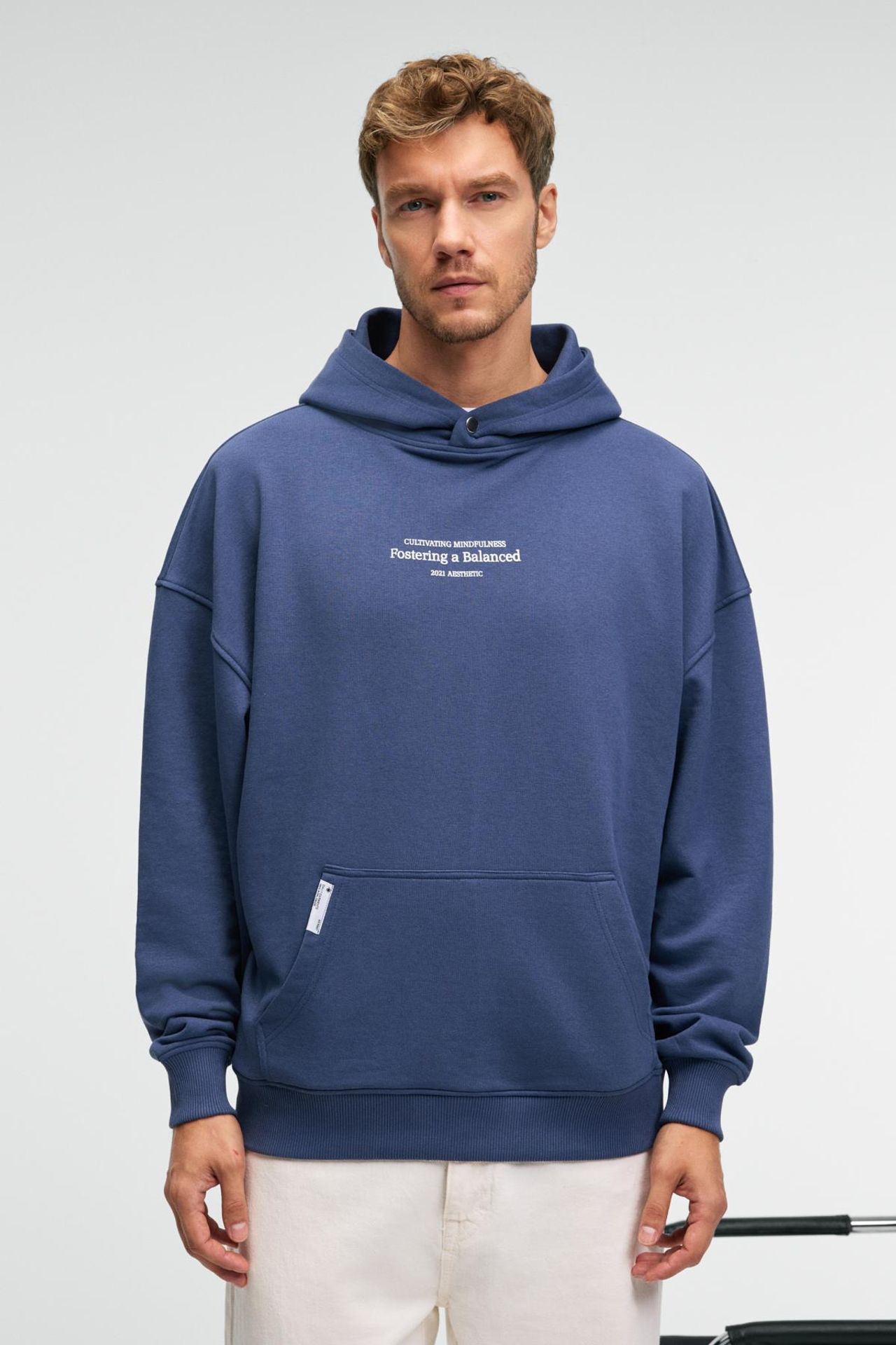 GRIMELANGE Baskılı Kapüşonlu Cepli Sweatshirt 5