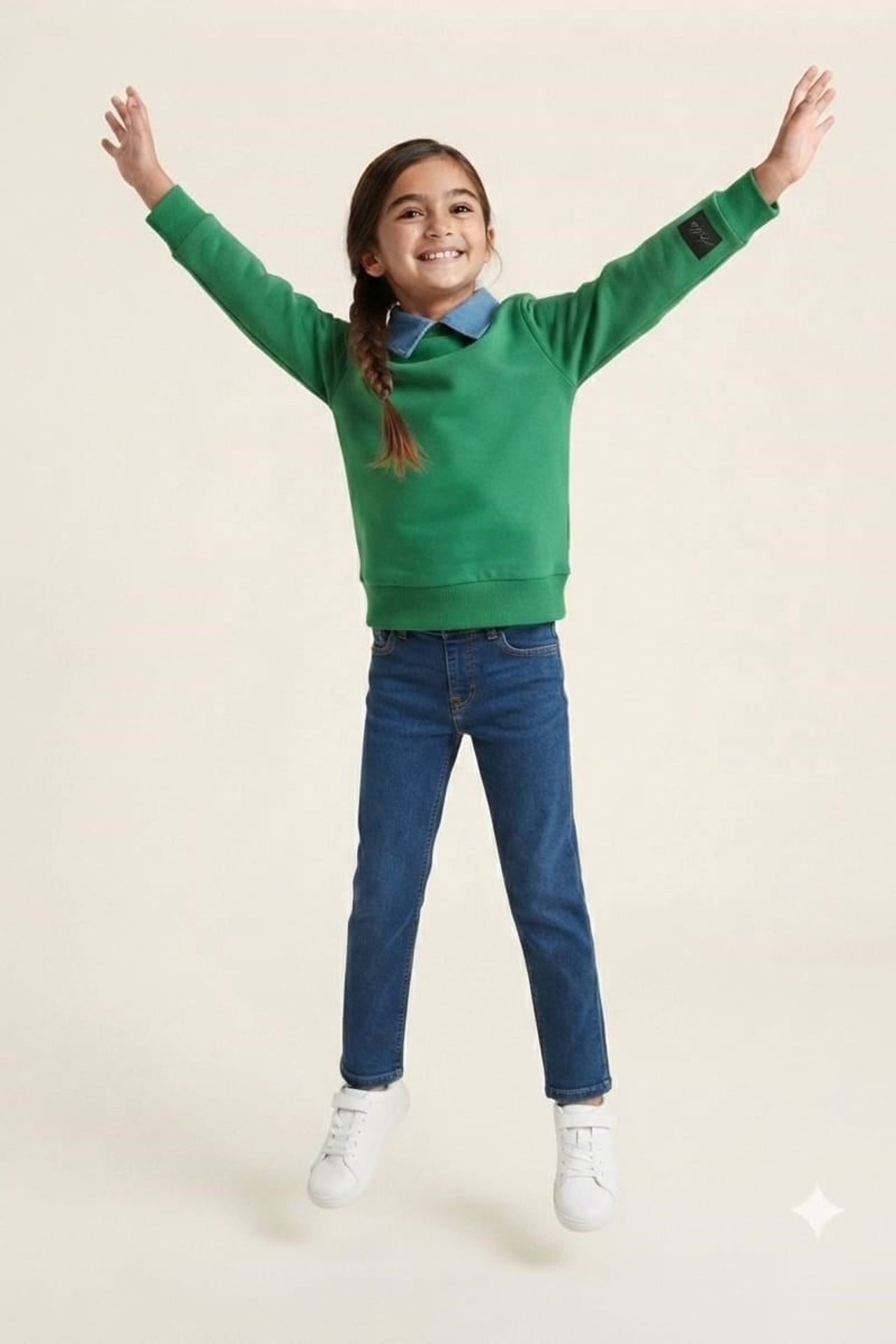 HİLAL AKINCI KİDS Genç Bisiklet Yaka Sweatshirt 1