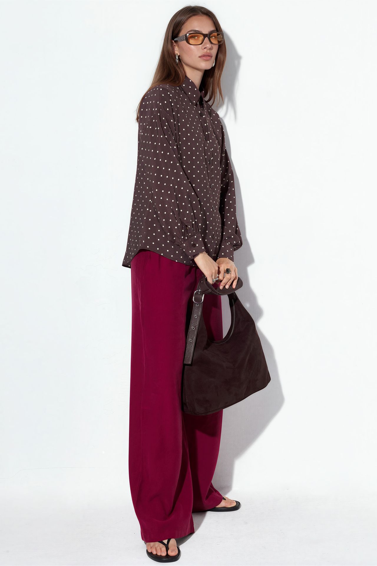 BDART Oversized Polka Dot Crepe Shirt 2