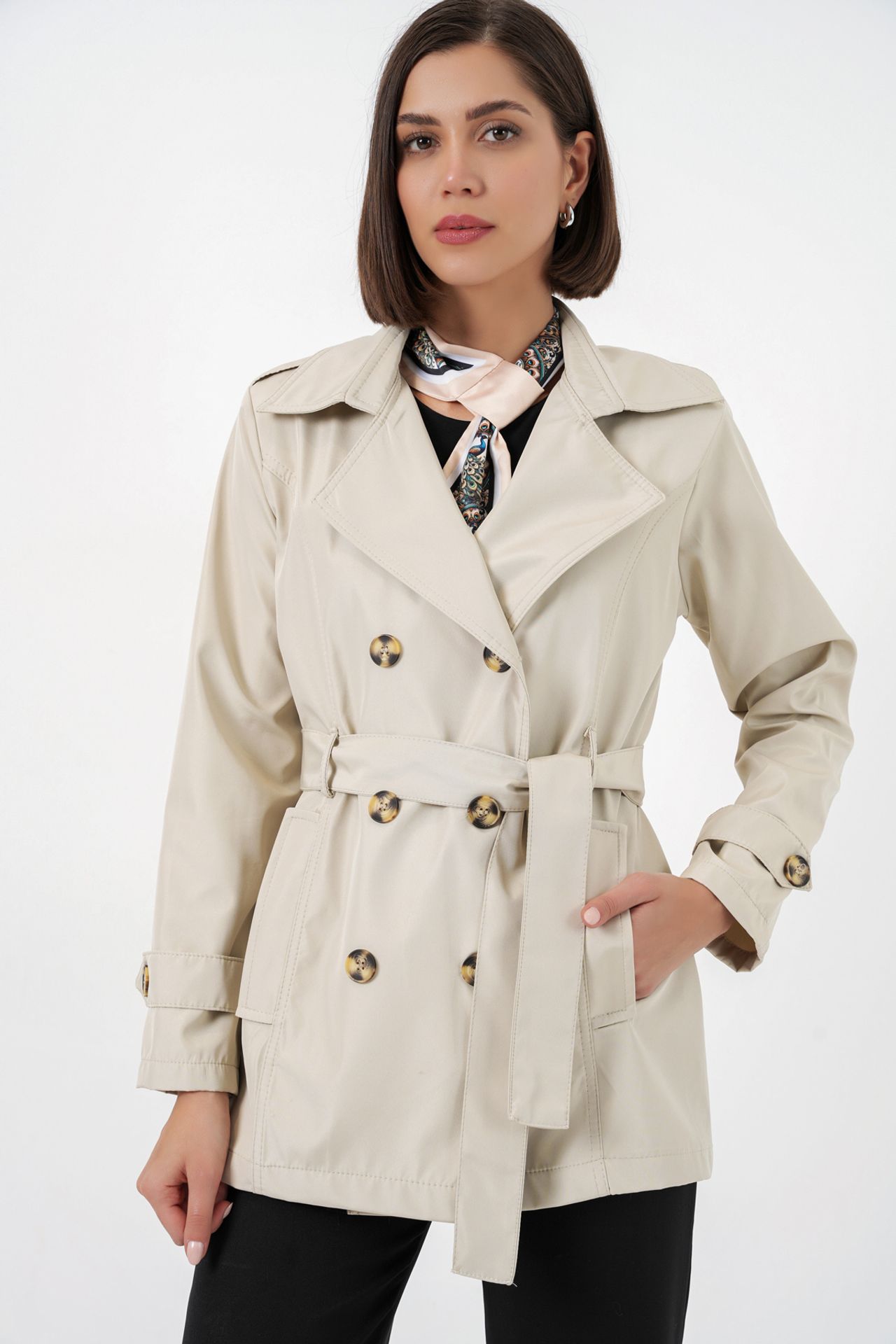 BDART Short Belted Trench Coat 3