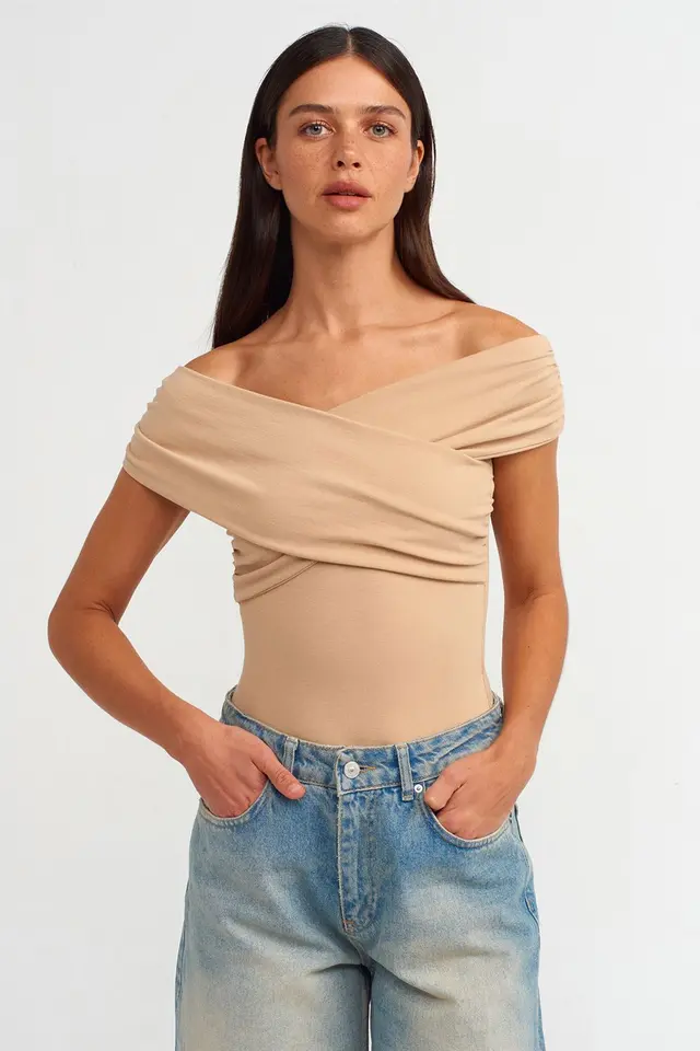DILVIN Women's Slim-fit Off-shoulder Knit Jumpsuit