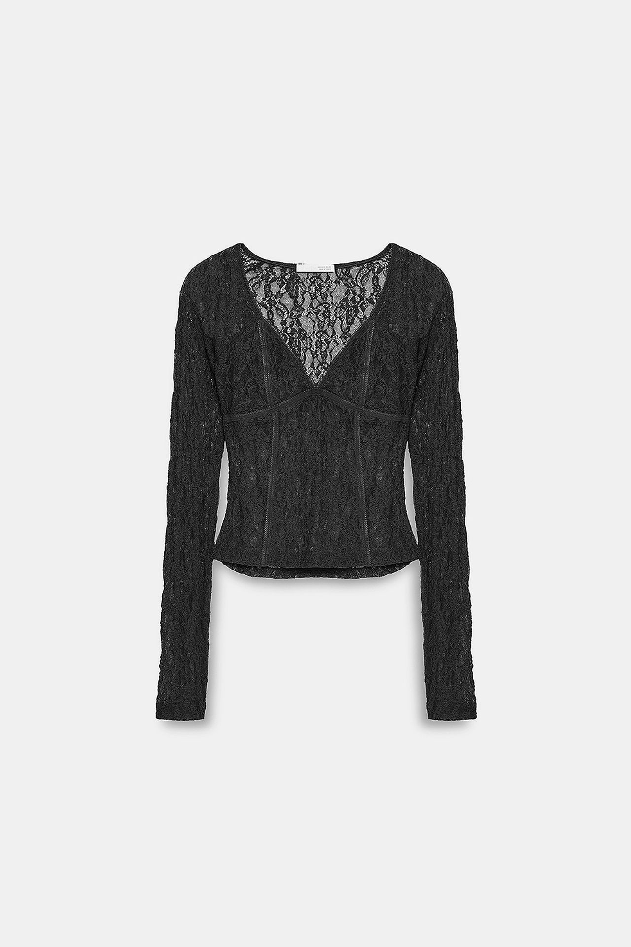 DILVIN Women’s Lace V-neck Long-sleeve Top 5