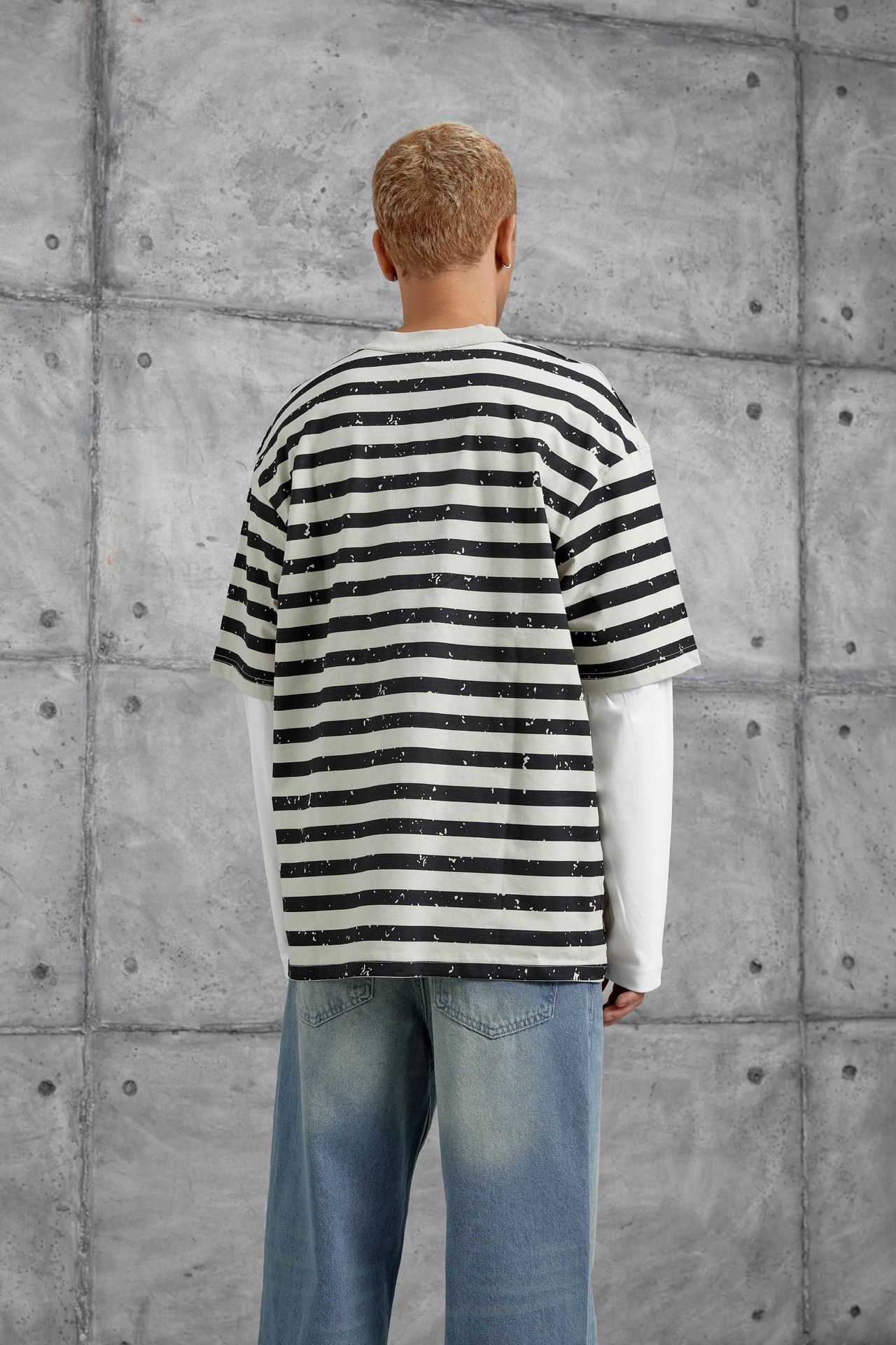 NOMARC Bol Çizgili Bisiklet Yaka Sweatshirt 5