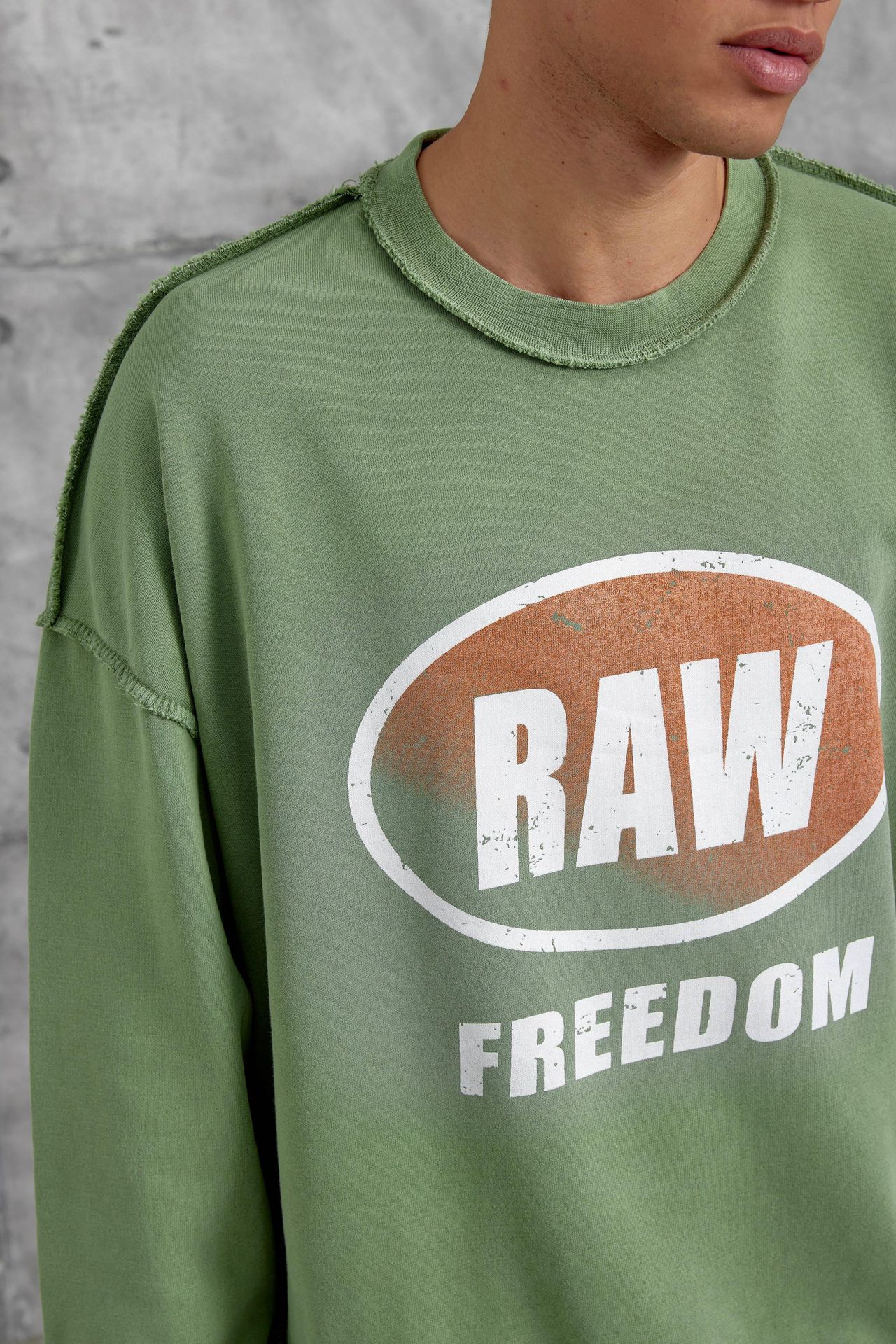 NOMARC Baskılı Oversize Bisiklet Yaka Sweatshirt 5