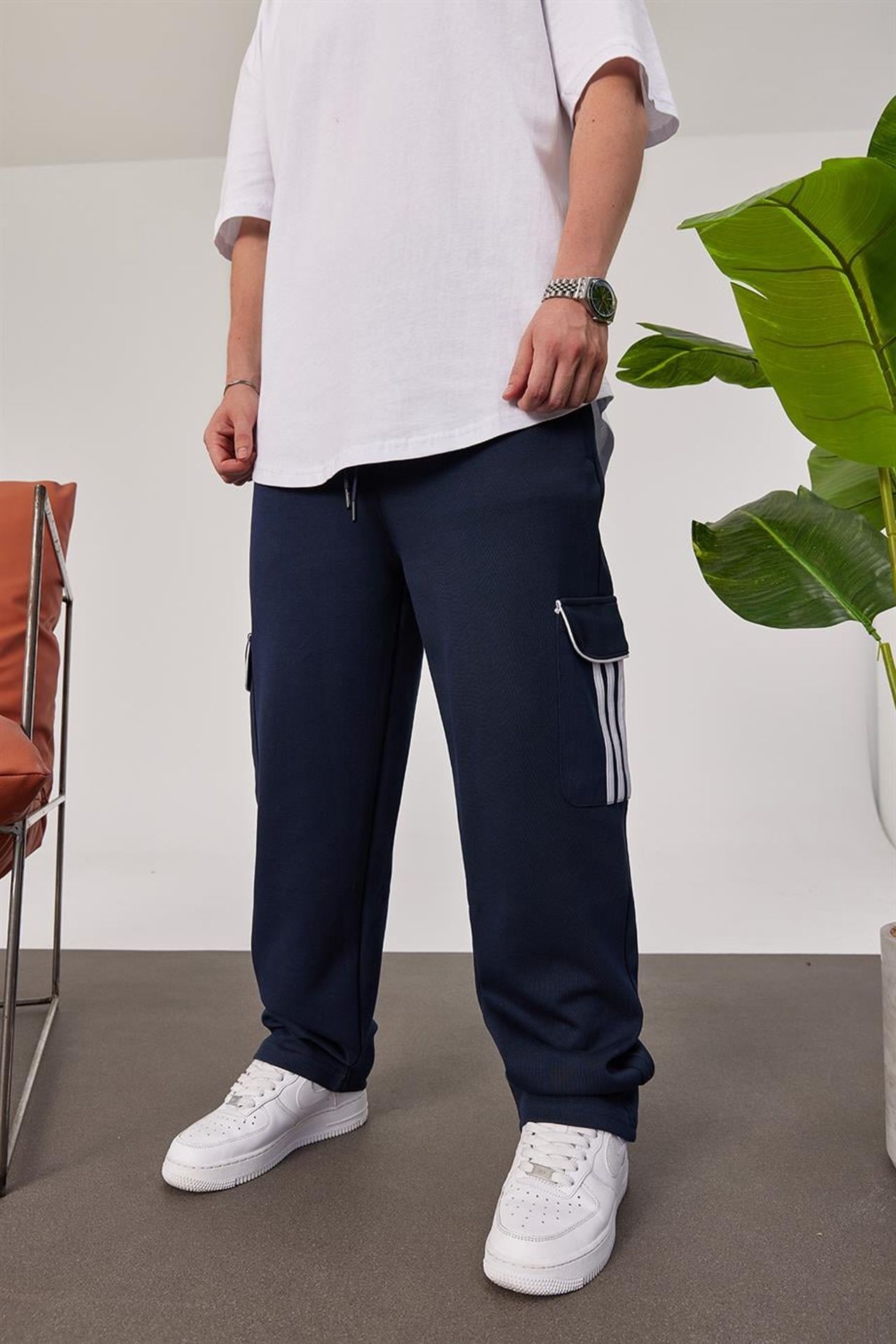 NOMARC Rahat Çizgili Kargo Jogger 3