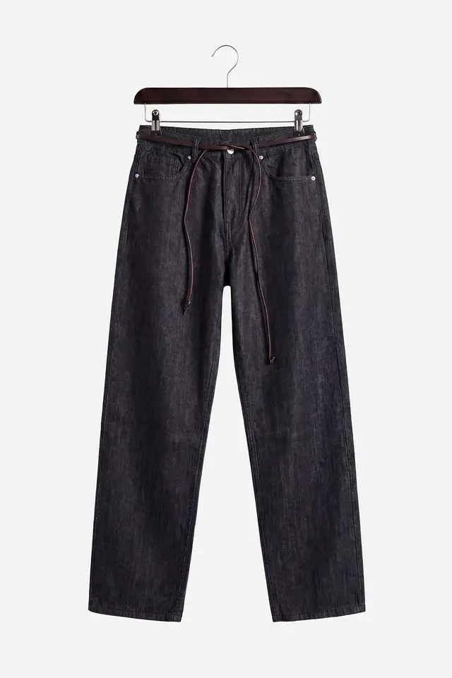 GIESTO Men's Mid-Waist Straight-Leg Jeans