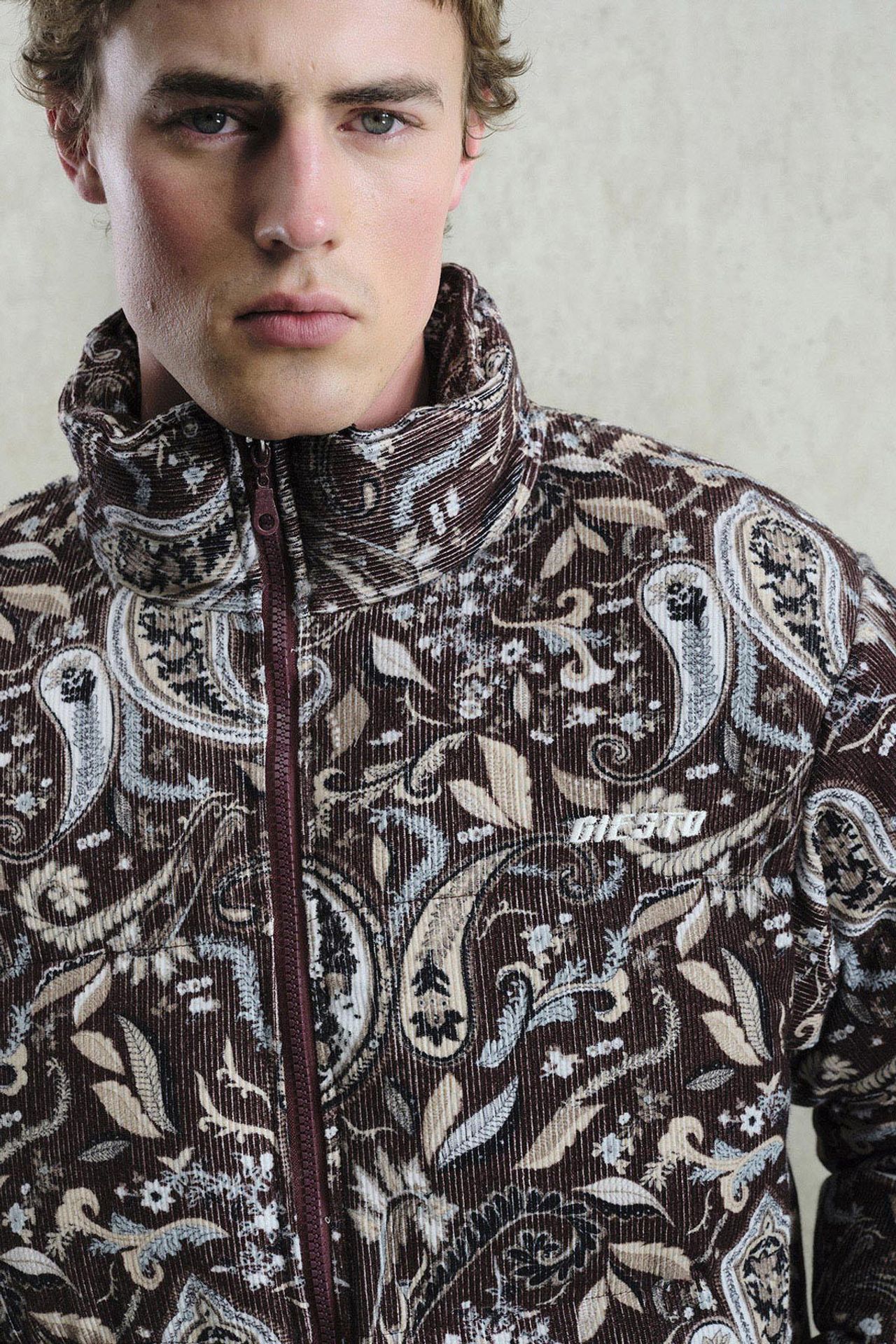 GIESTO Patterned Puffer Jacket with Zipper Collar 2