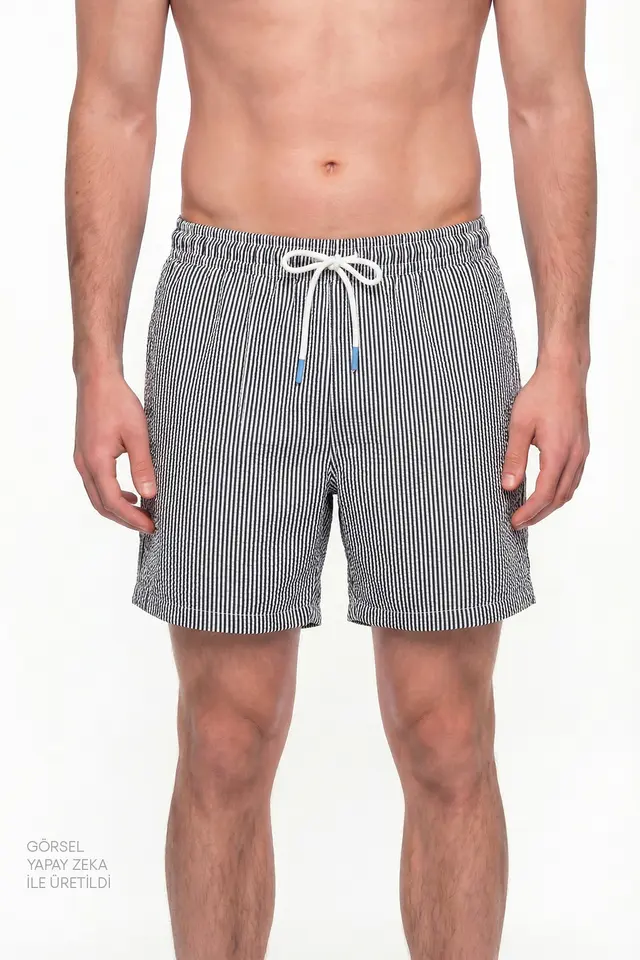PENTI Men's Tissue Striped Shorts