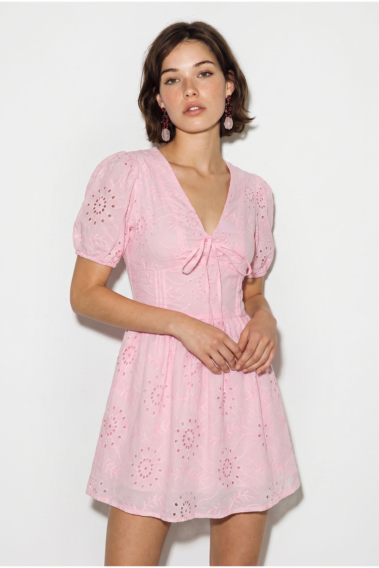 LUCCI Embroidered Mini Skater Dress 1