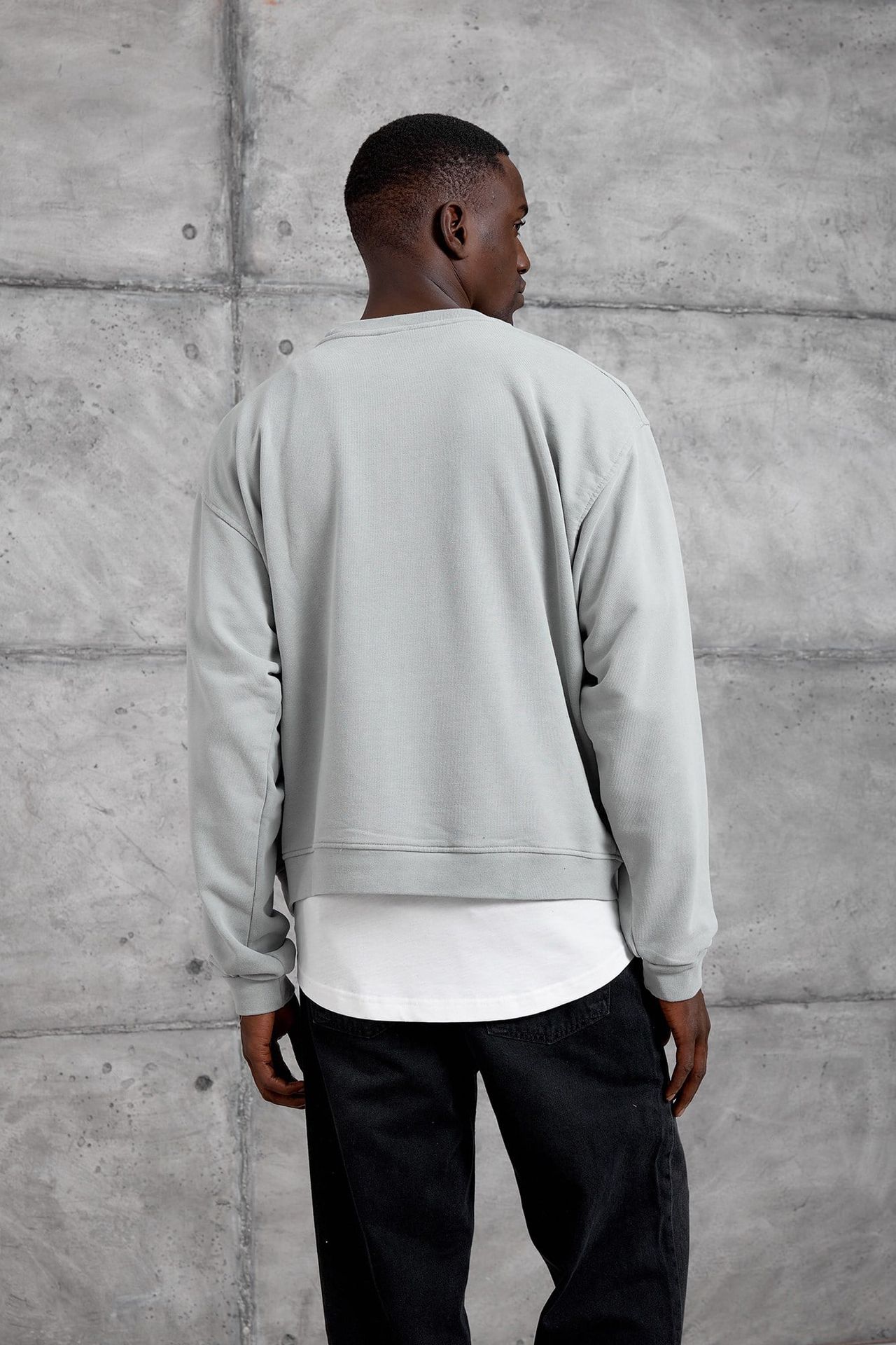 NOMARC Baskılı Oversize Bisiklet Yaka Sweatshirt 4