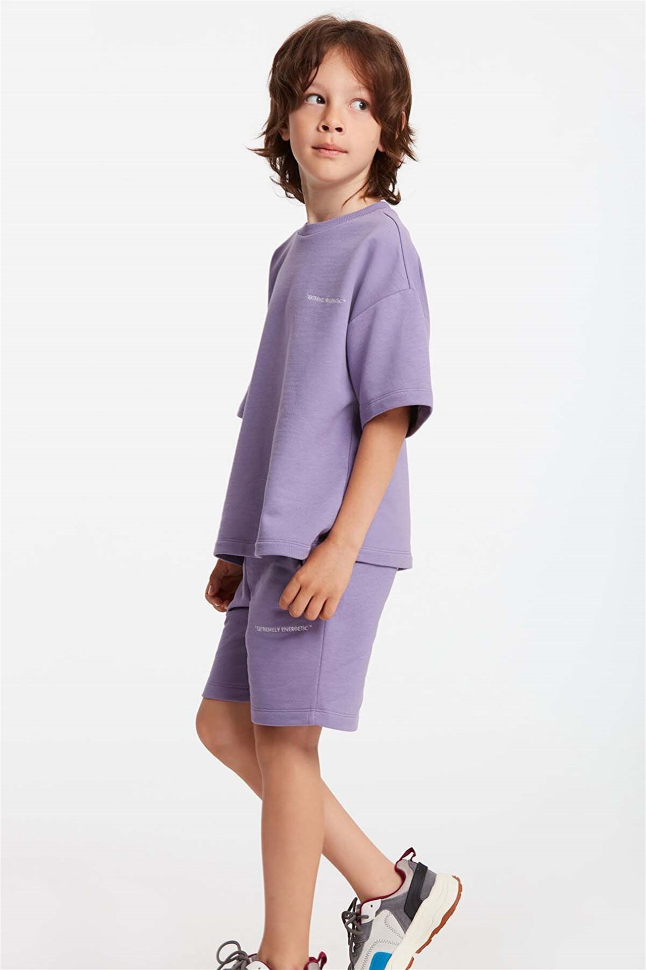 GRIMELANGE Short Sleeve Crew Neck Short Set 4