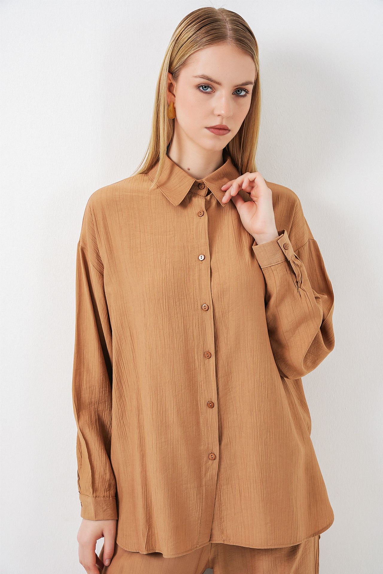 BDART Textured Button-Up Long Sleeve Shirt 2