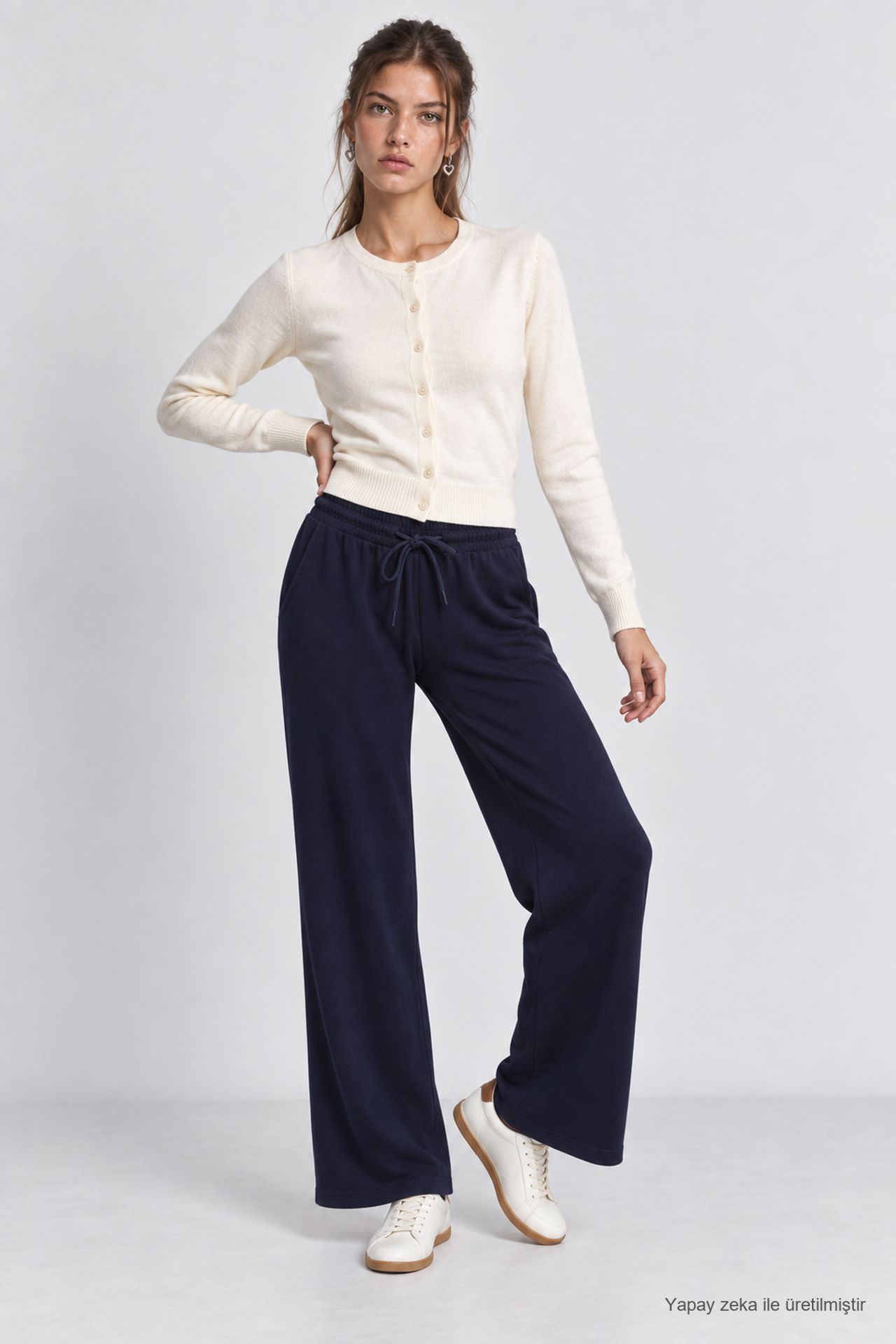 ISTANBUL Wide Leg Drawstring Waist Sweatpants 1
