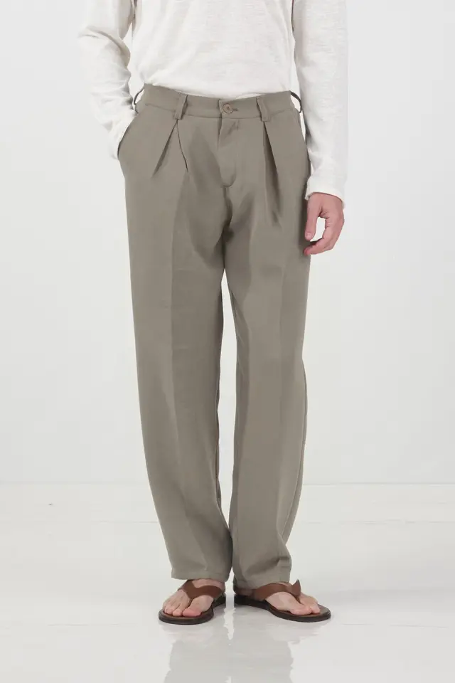 GIESTO High Waist Pleated Tailored Trousers