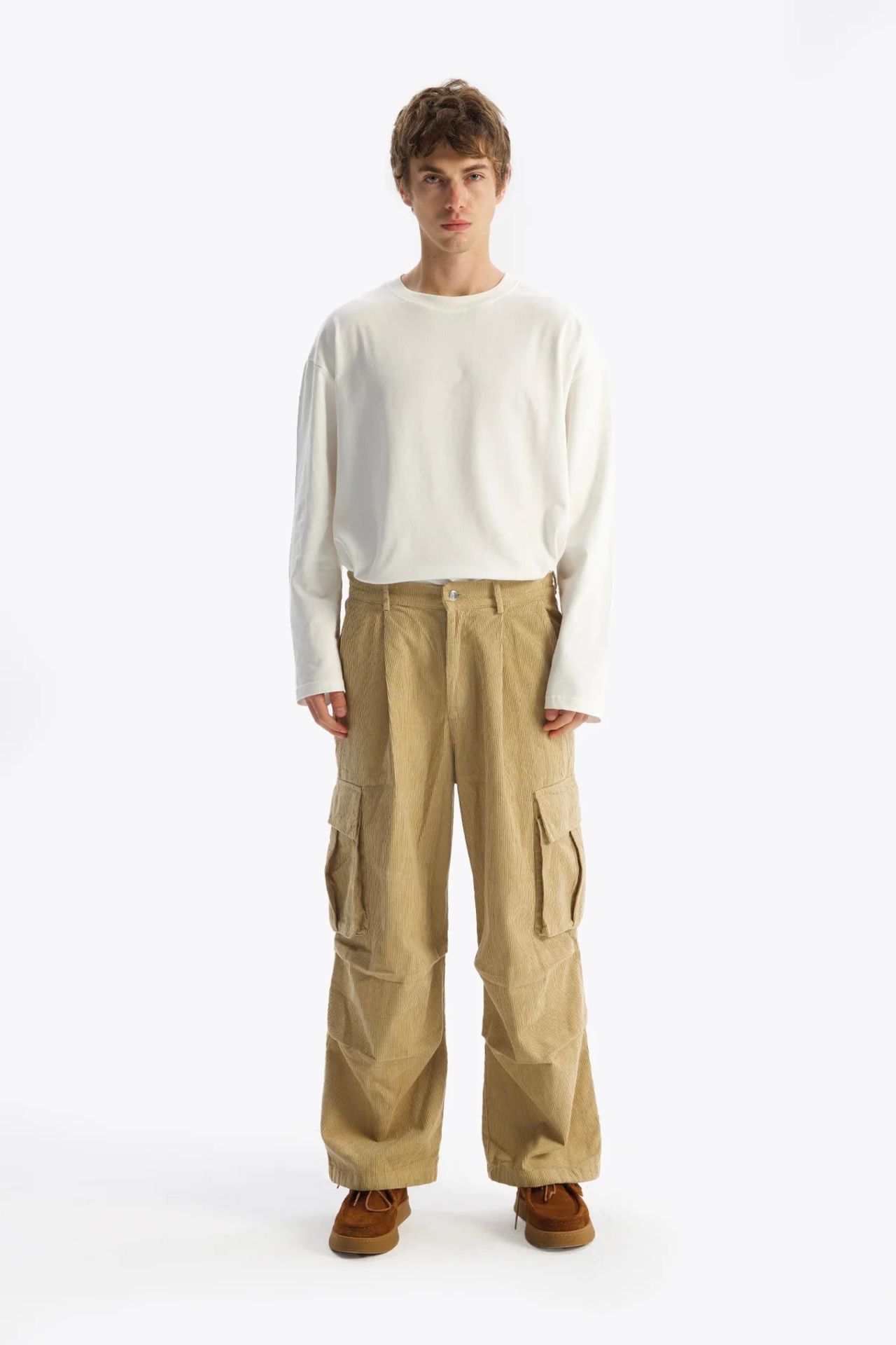 GIESTO Men's Cotton Gabardine Wide-Leg Pants 2