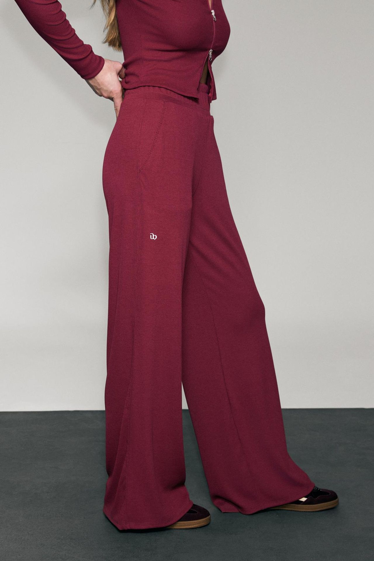 GRIMELANGE Wide Leg Elastic Waist Joggers 4