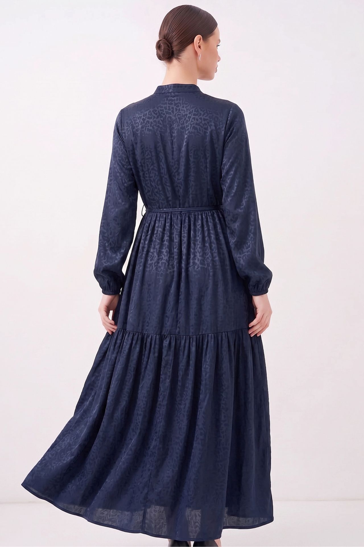 BDART Buttoned Crew Neck Maxi Dress with Waistband