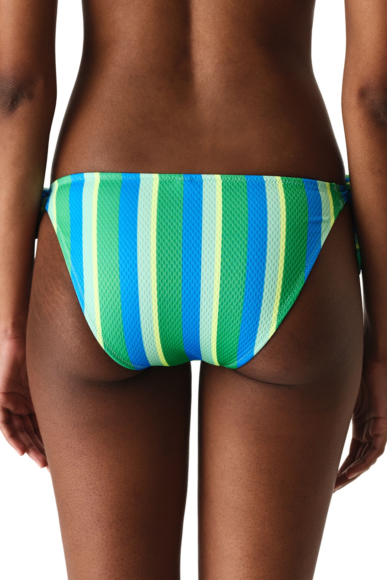 PENTI Davina Striped Textured Low Waist Bikini Bottom 2