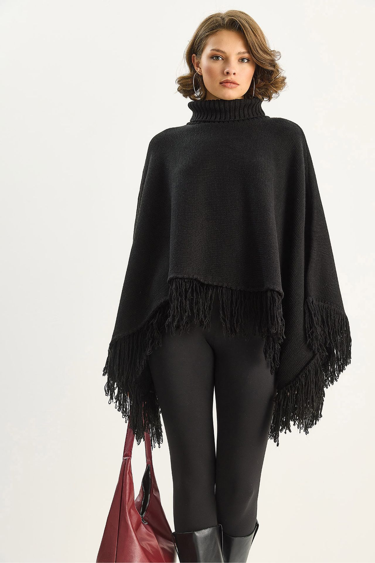 LUCCI Turtleneck Poncho 5