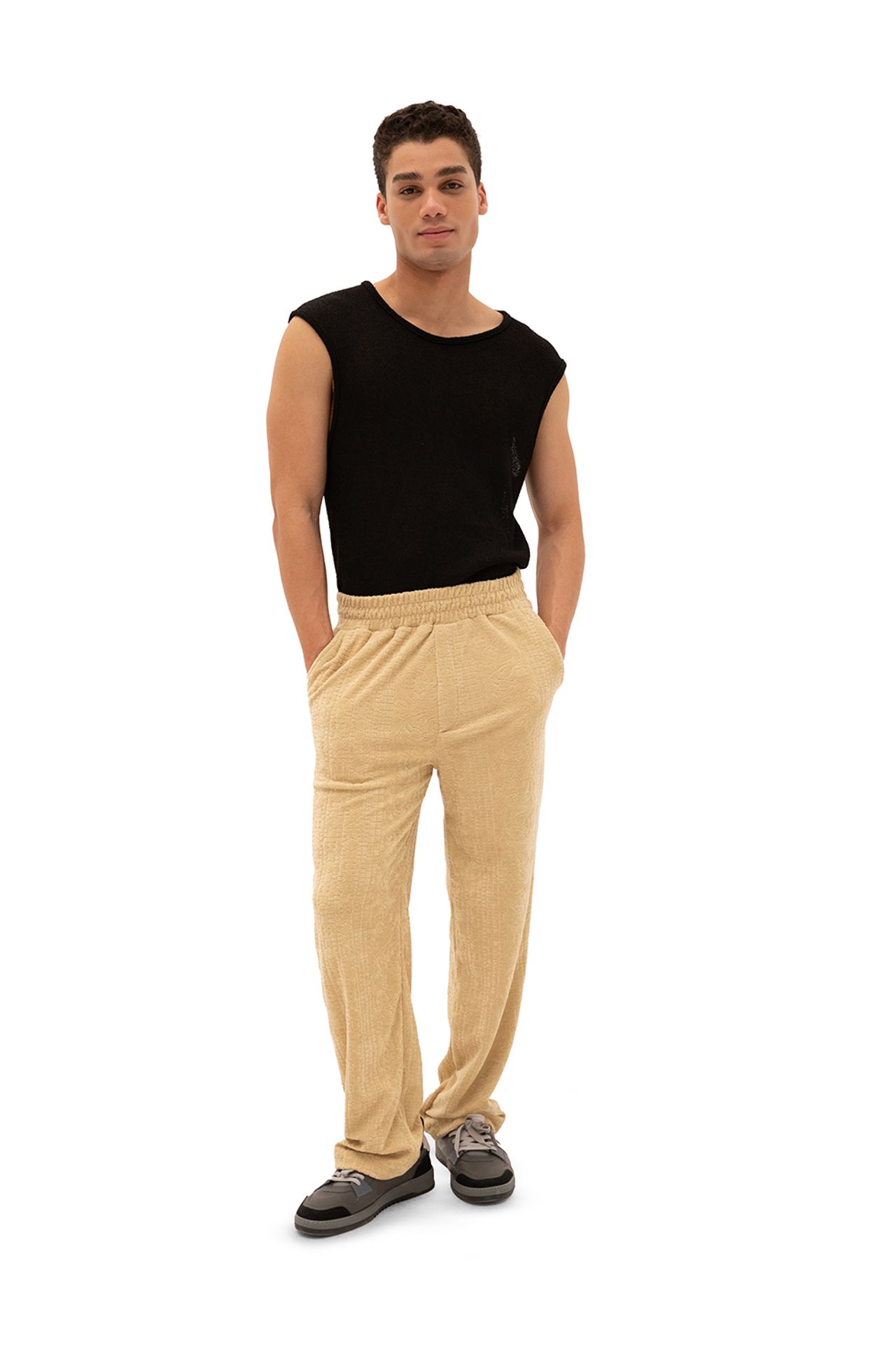 GIESTO Men's straight-leg knit pants 1
