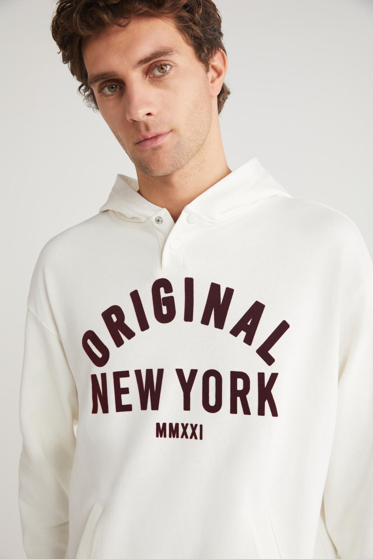 GRIMELANGE Baskılı Cepli Kapüşonlu Sweatshirt 4