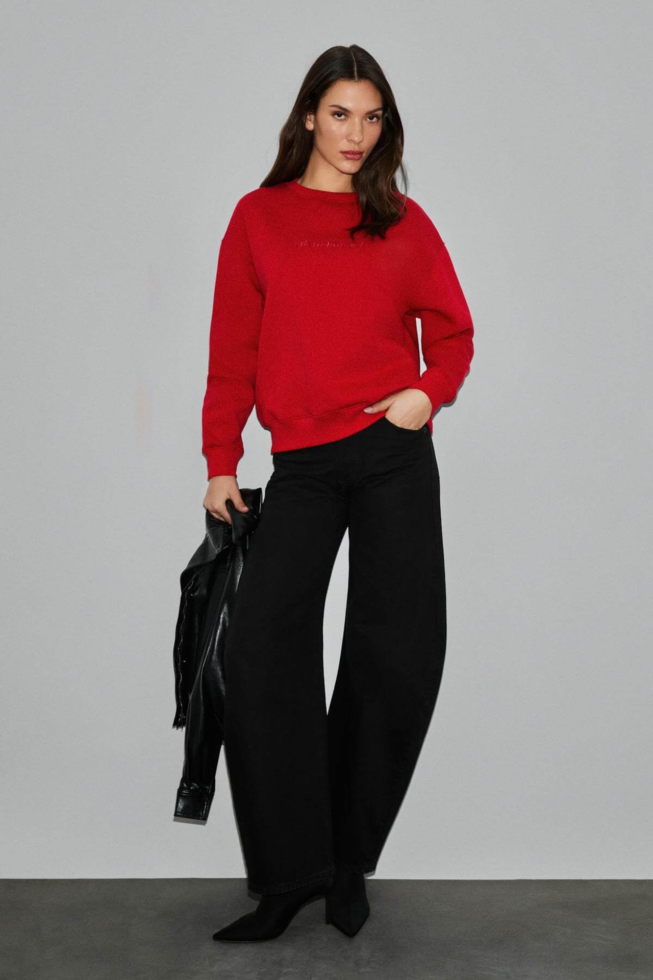 GRIMELANGE Oversized Crew Neck Sweatshirt 1