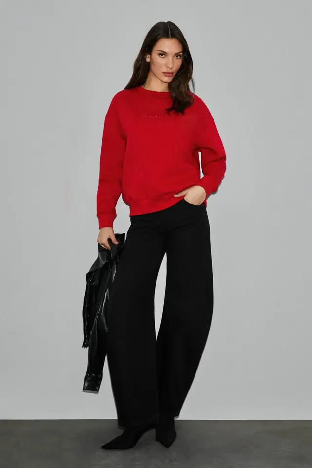 GRIMELANGE Oversized Crew Neck Sweatshirt