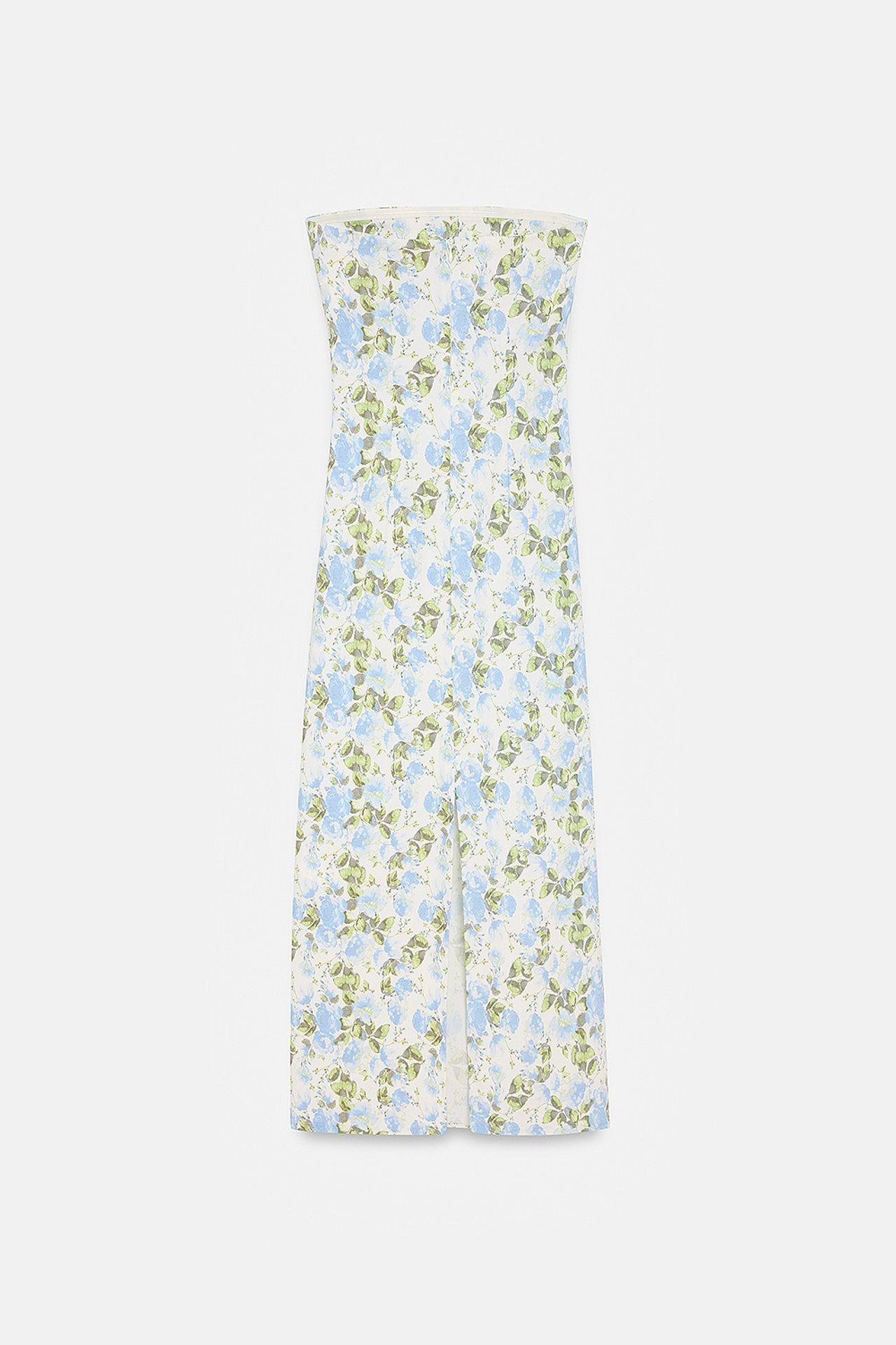 DILVIN Strapless Floral Midi Bodycon Dress 7