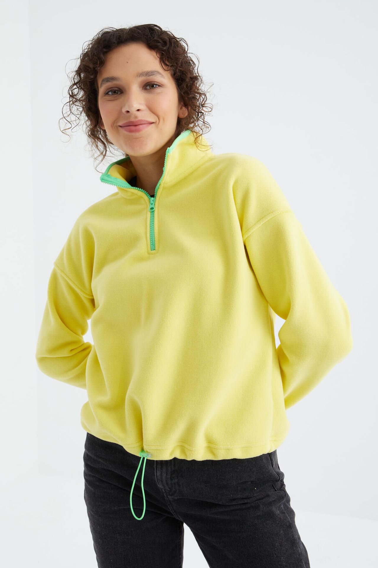 TOMMY Oversized Plush Half-zip Sweatshirt