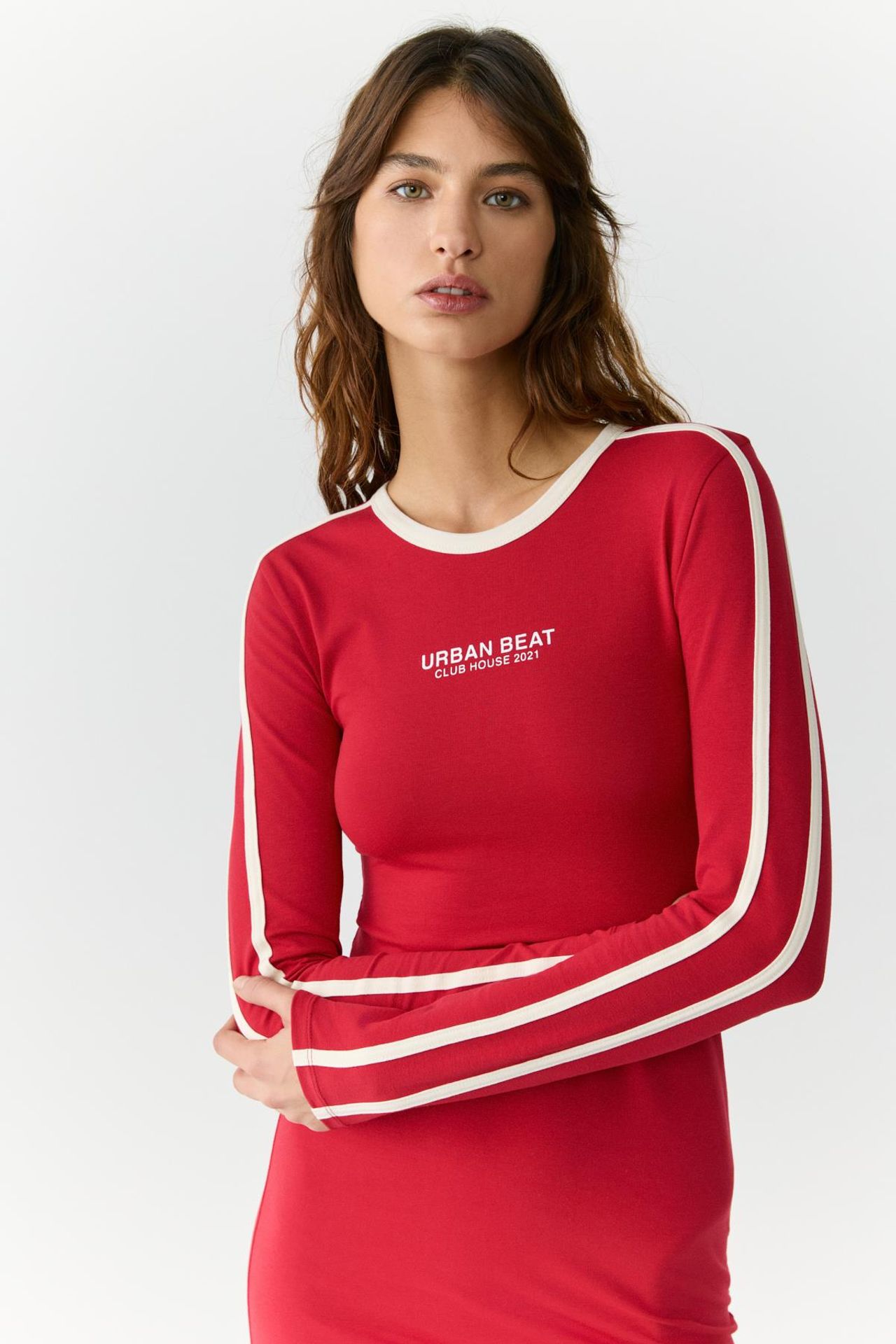 GRIMELANGE Bodycon Crew Neck Mini Dress 4
