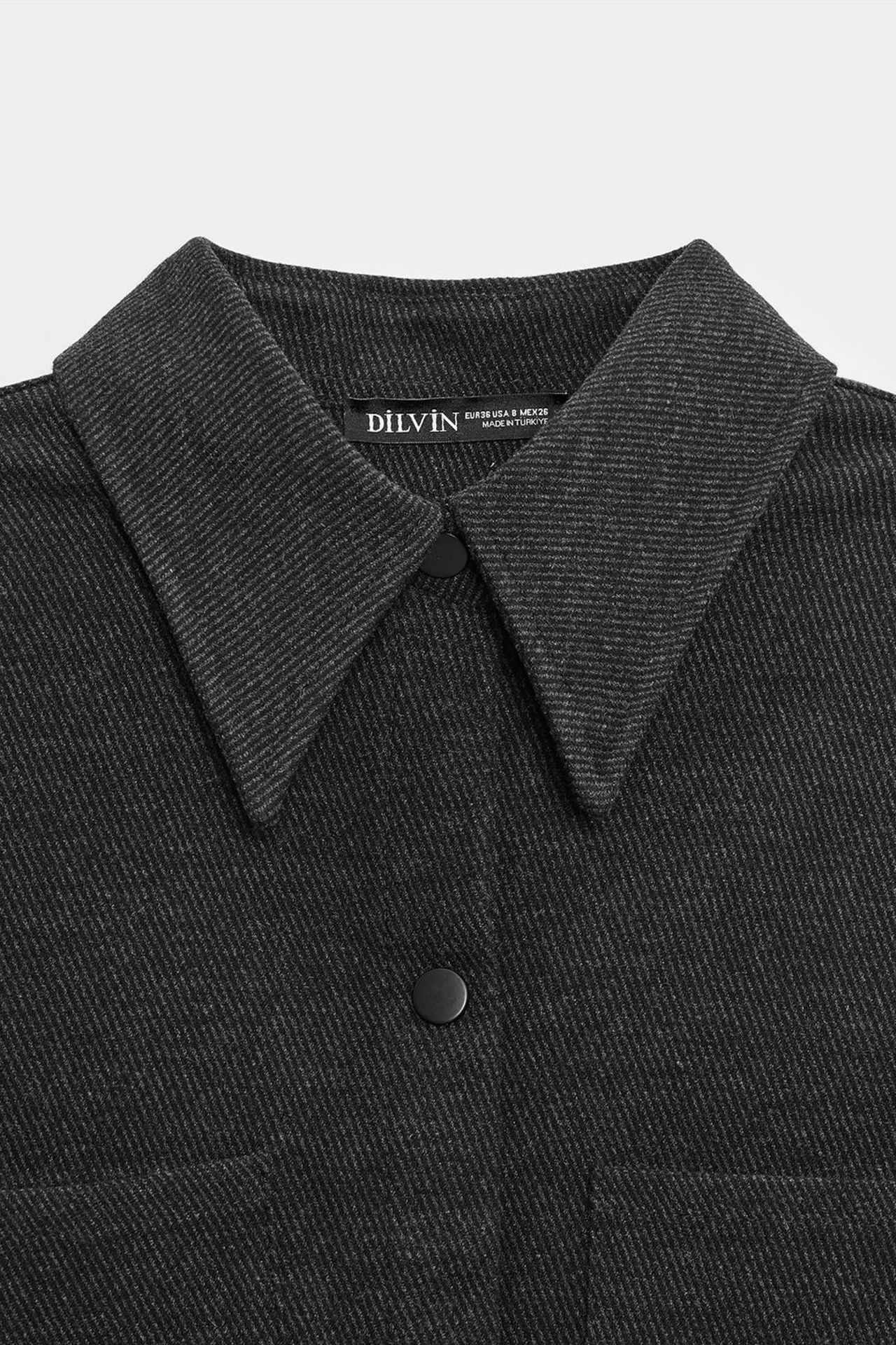 DILVIN Oversize Uzun Kollu Örme Gömlek Ceket 7