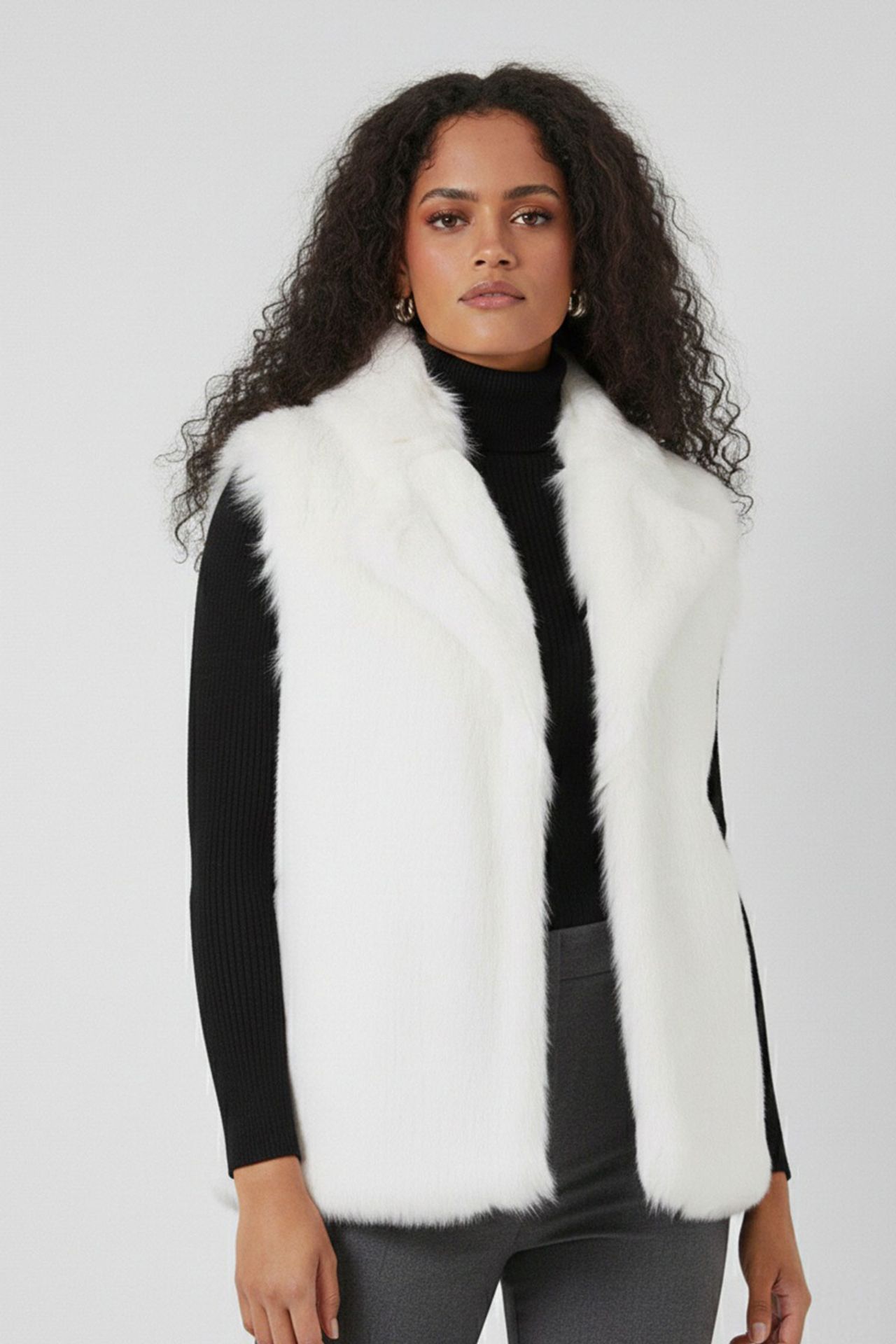 BDART Faux Fur Shawl Collar Vest 2