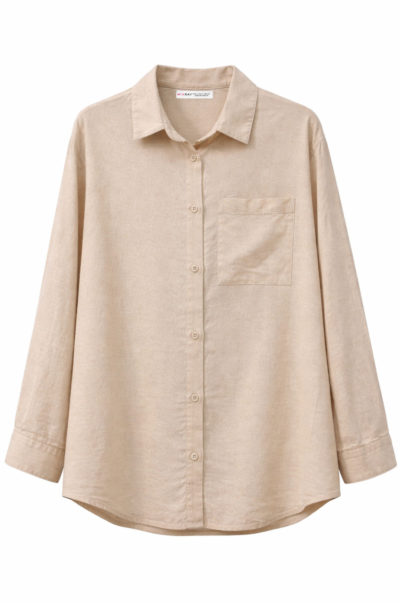 Mixray Oversize Linen Blend Shirt 1