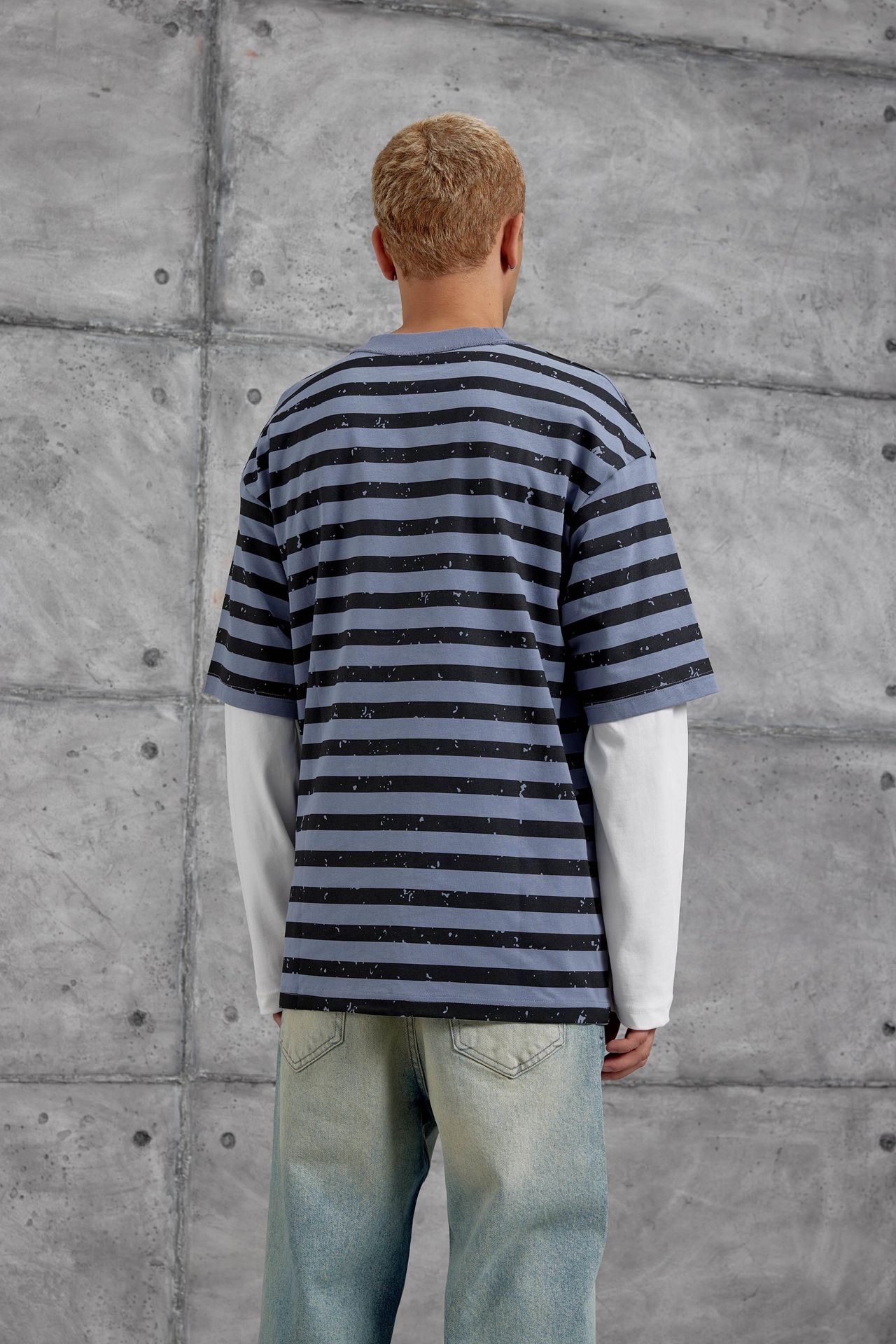NOMARC Bol Çizgili Bisiklet Yaka Sweatshirt 3