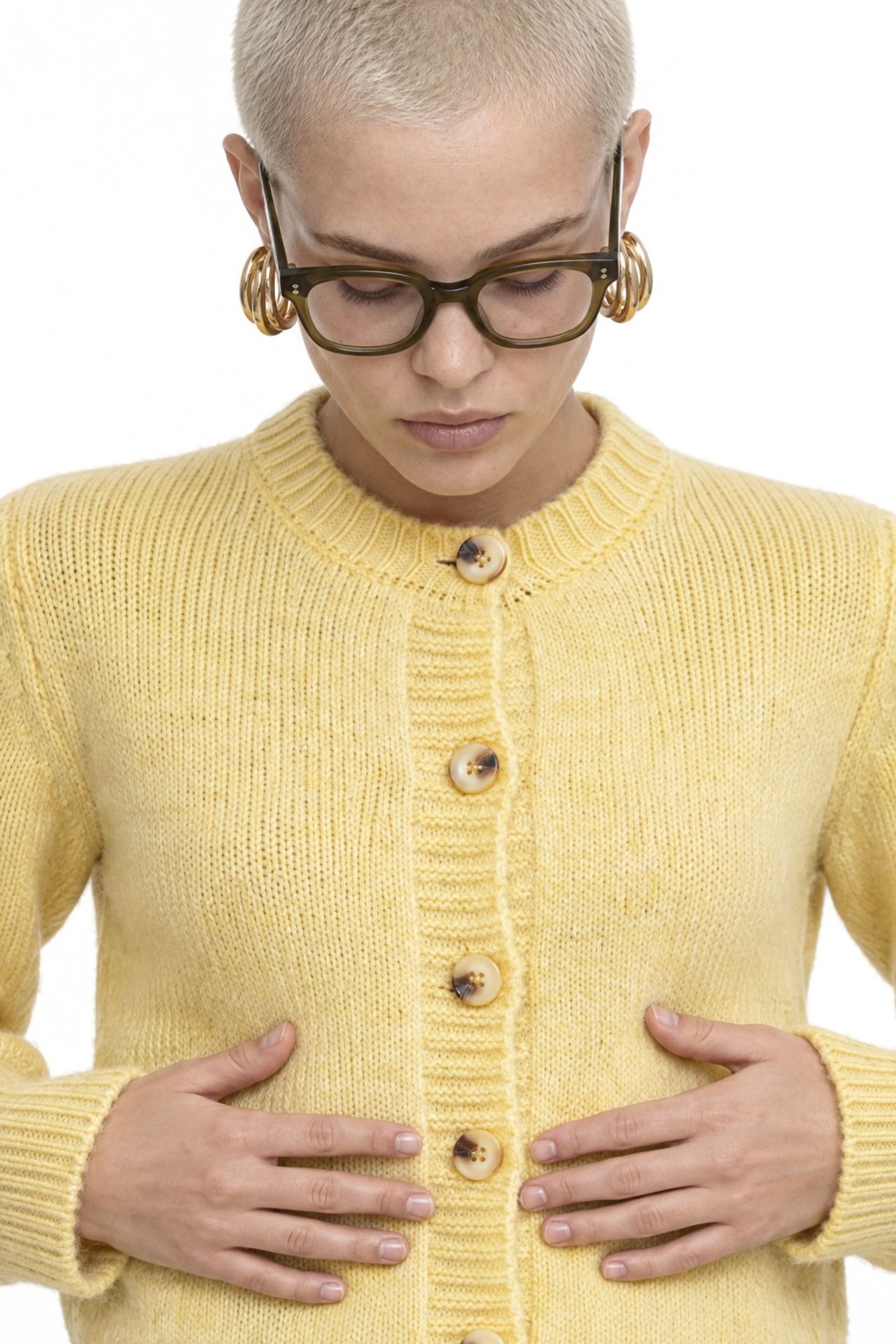 Mixray Ribbed Knit Button Cardigan 4