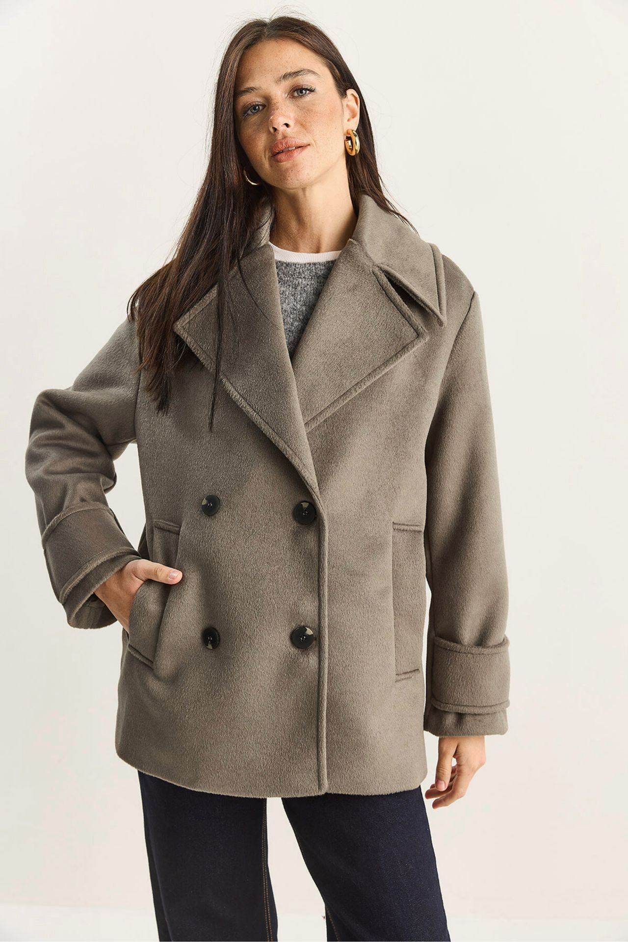 LUCCI Oversized Coat with Pockets 6