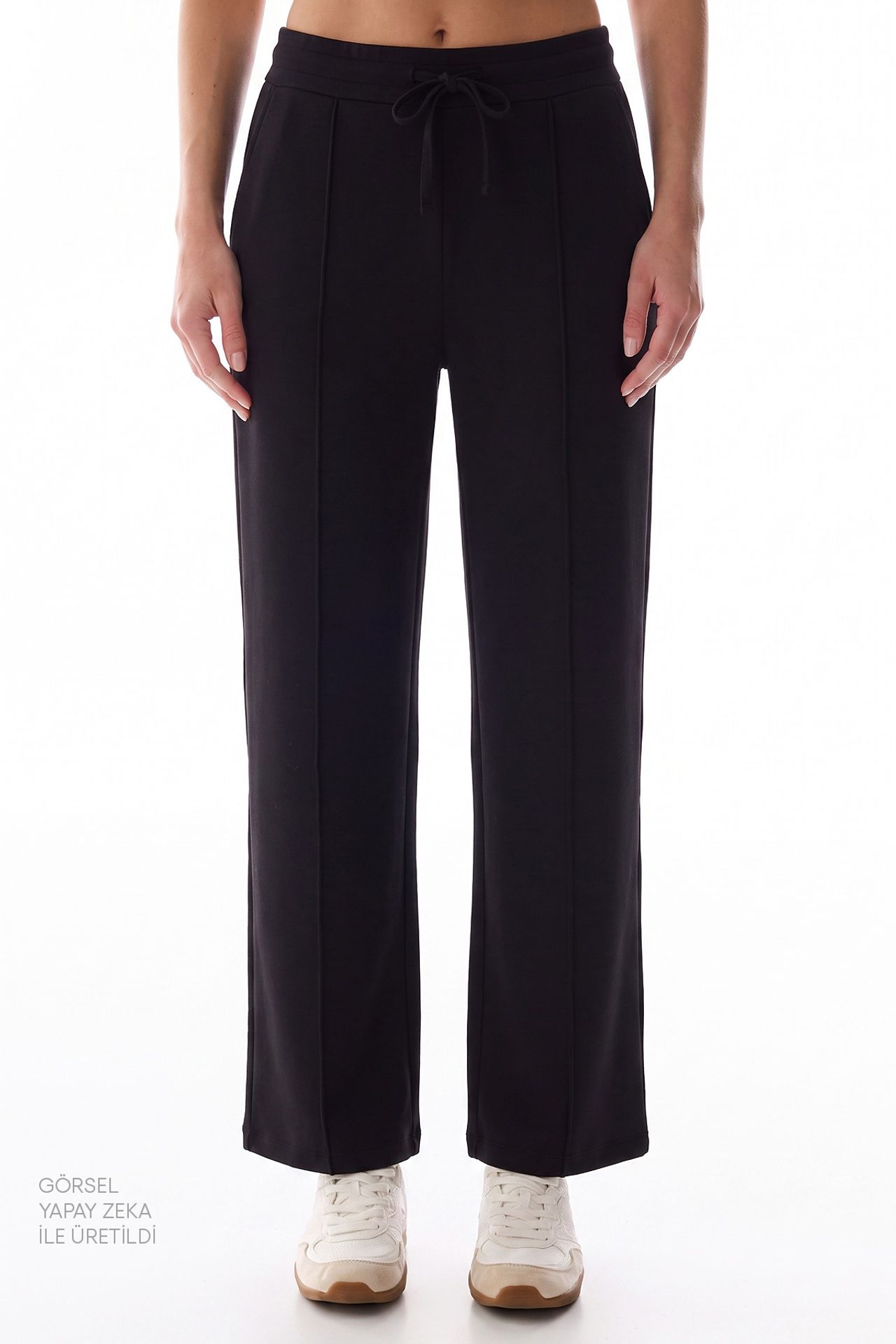 PENTI Women's Modal Straight-Leg Pants High 1