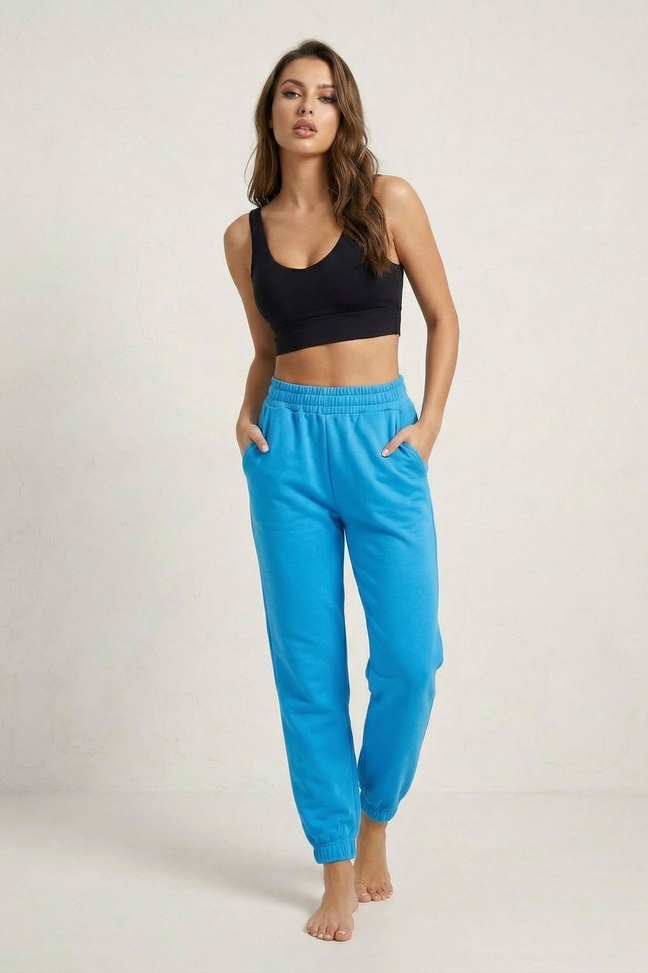 MY FASHION Elastic Waist Jogger Sweatpants 5