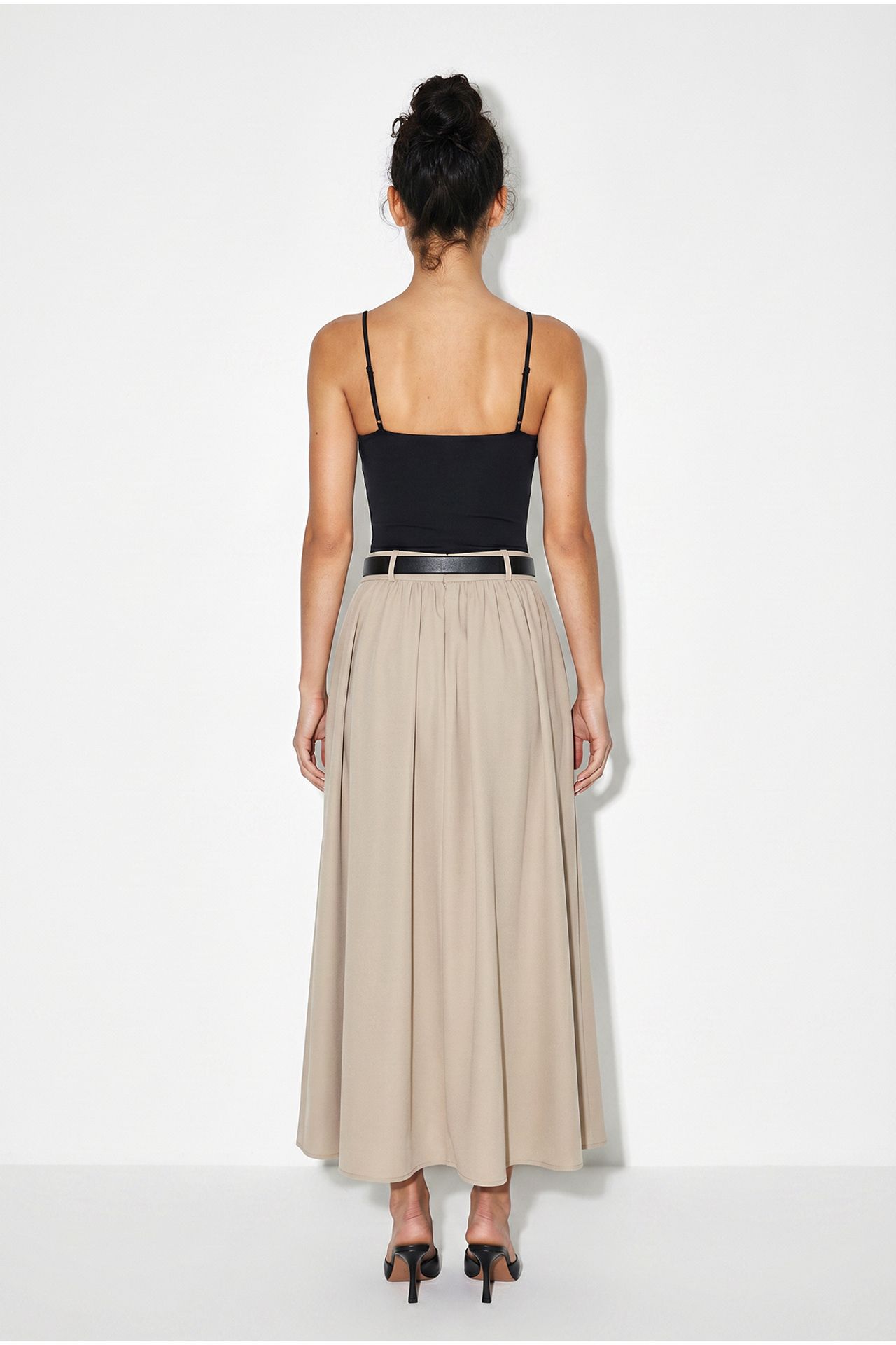 LUCCI High-Waist Belted Maxi Skirt 4