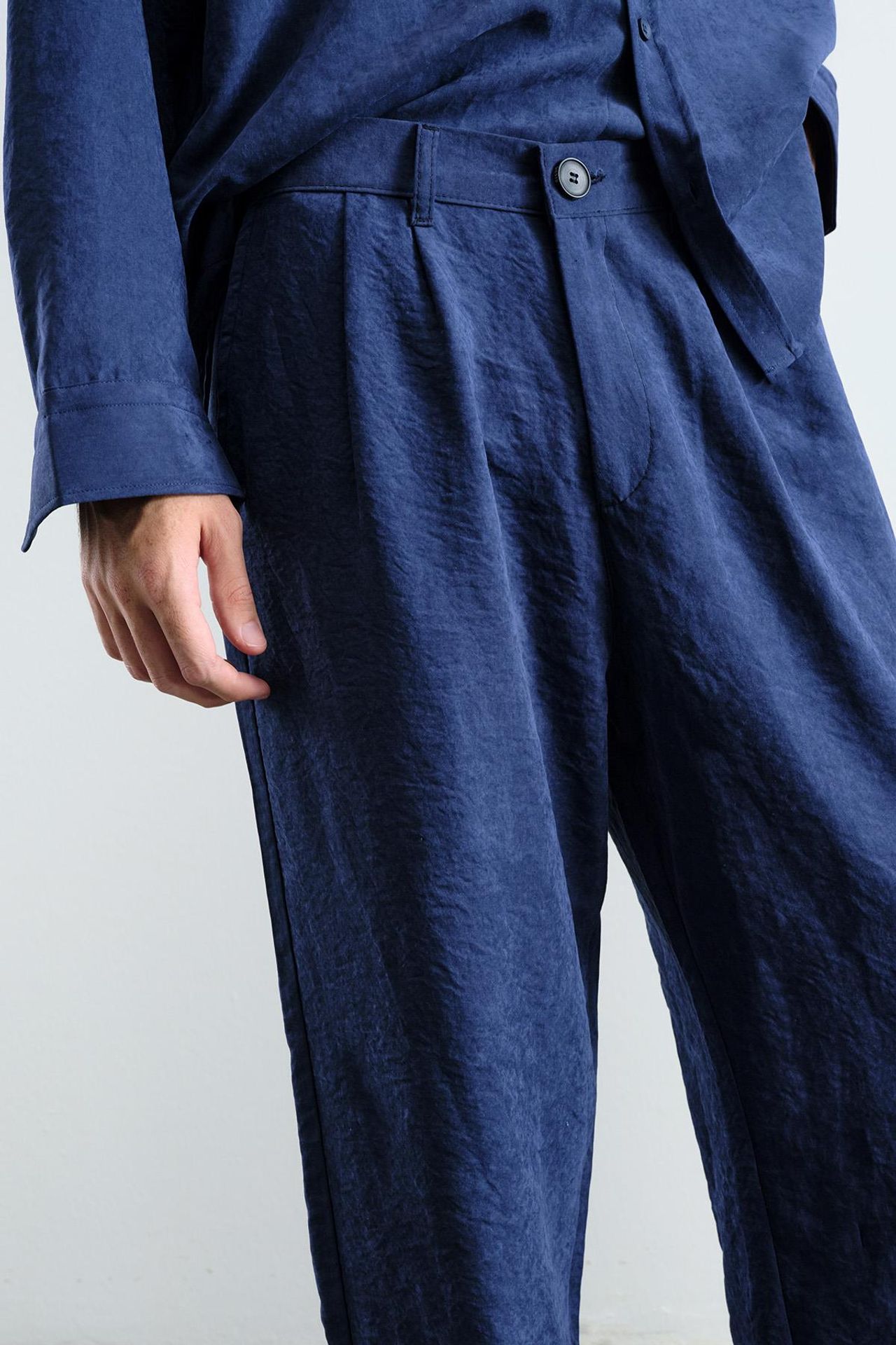 GIESTO Men's mid-waist wide-leg knit pants 2