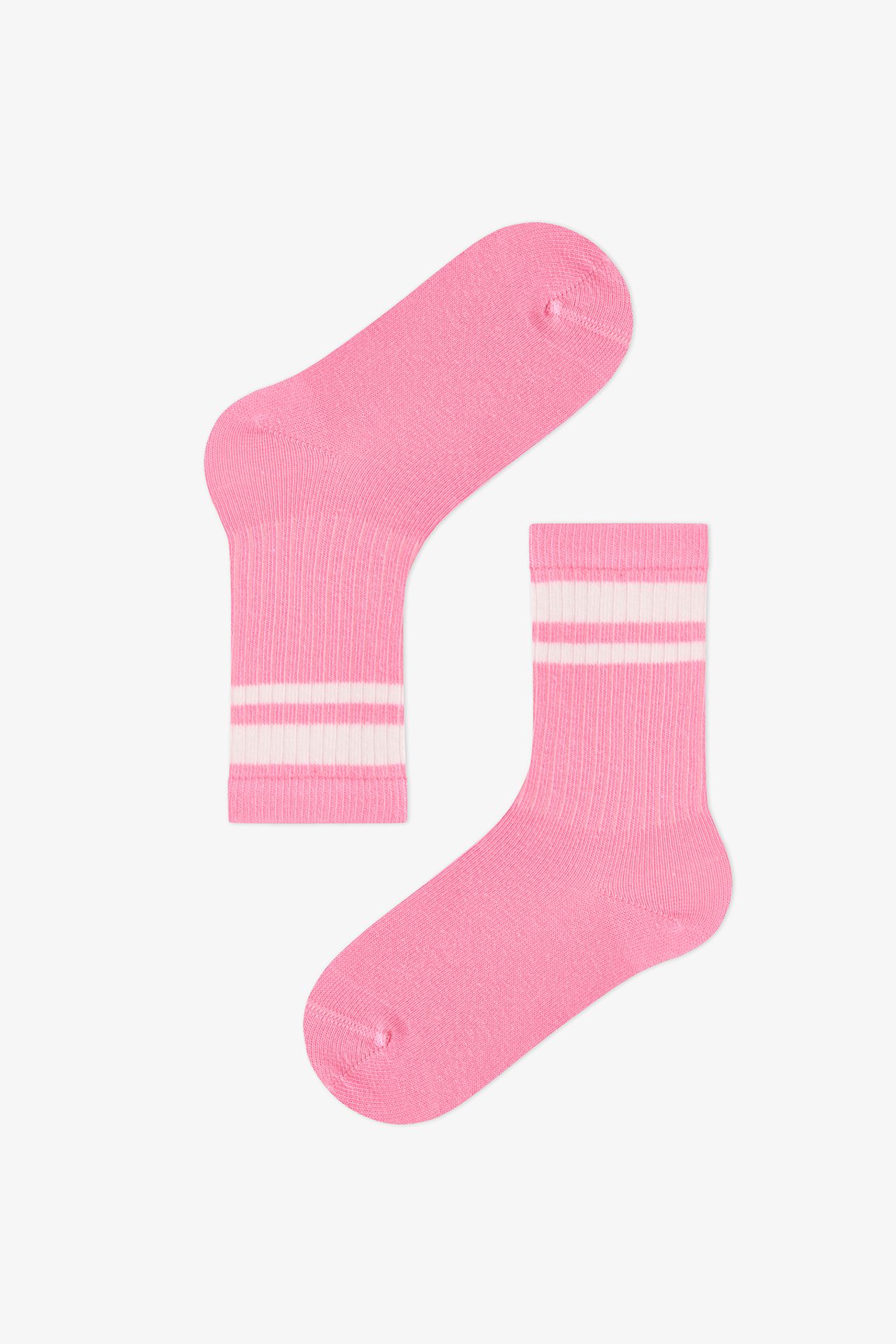 PENTI Girls' Mist Striped 2-Pack Crew Socks 4