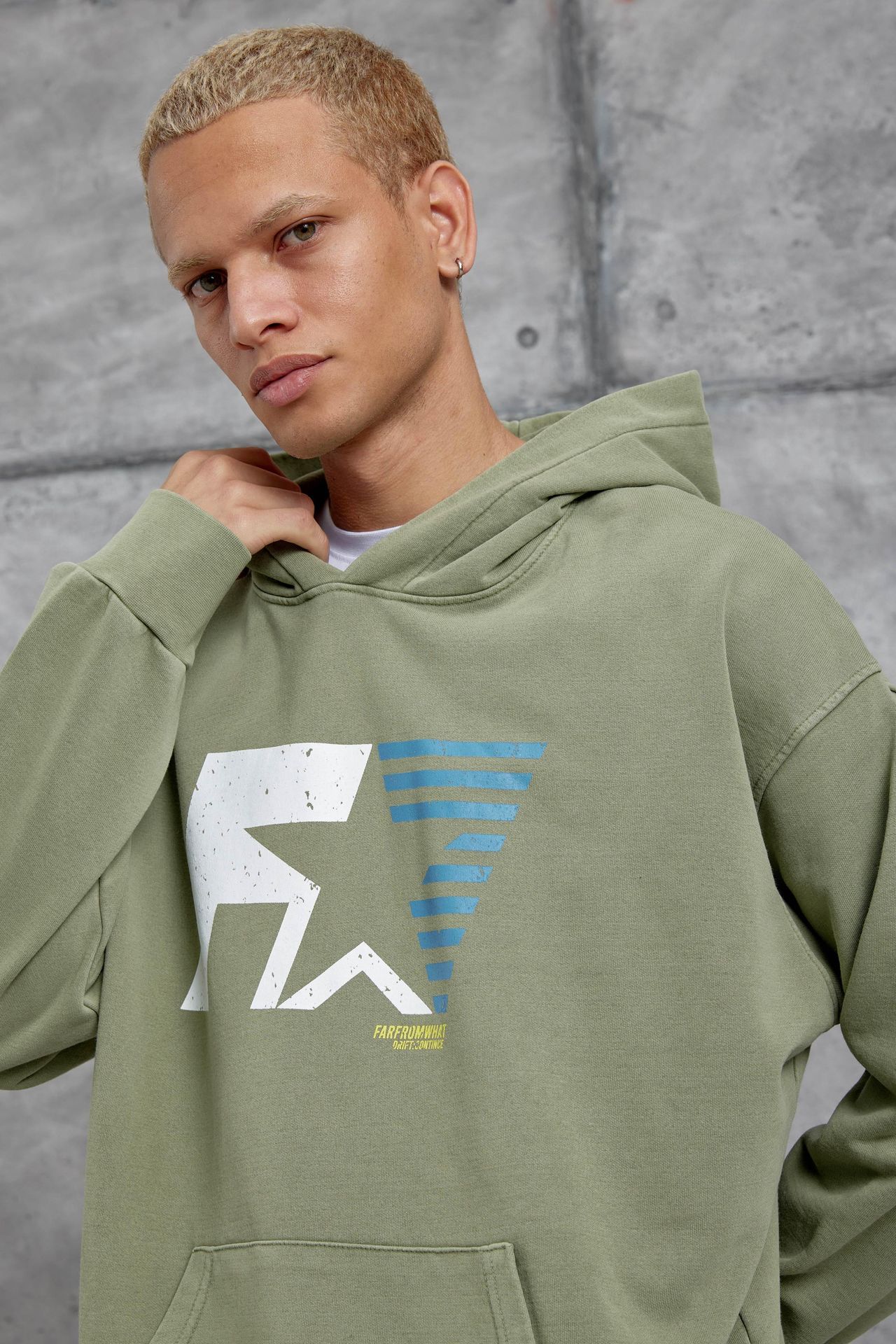 NOMARC Bol Kesim Kapüşonlu Logolu Sweatshirt 2