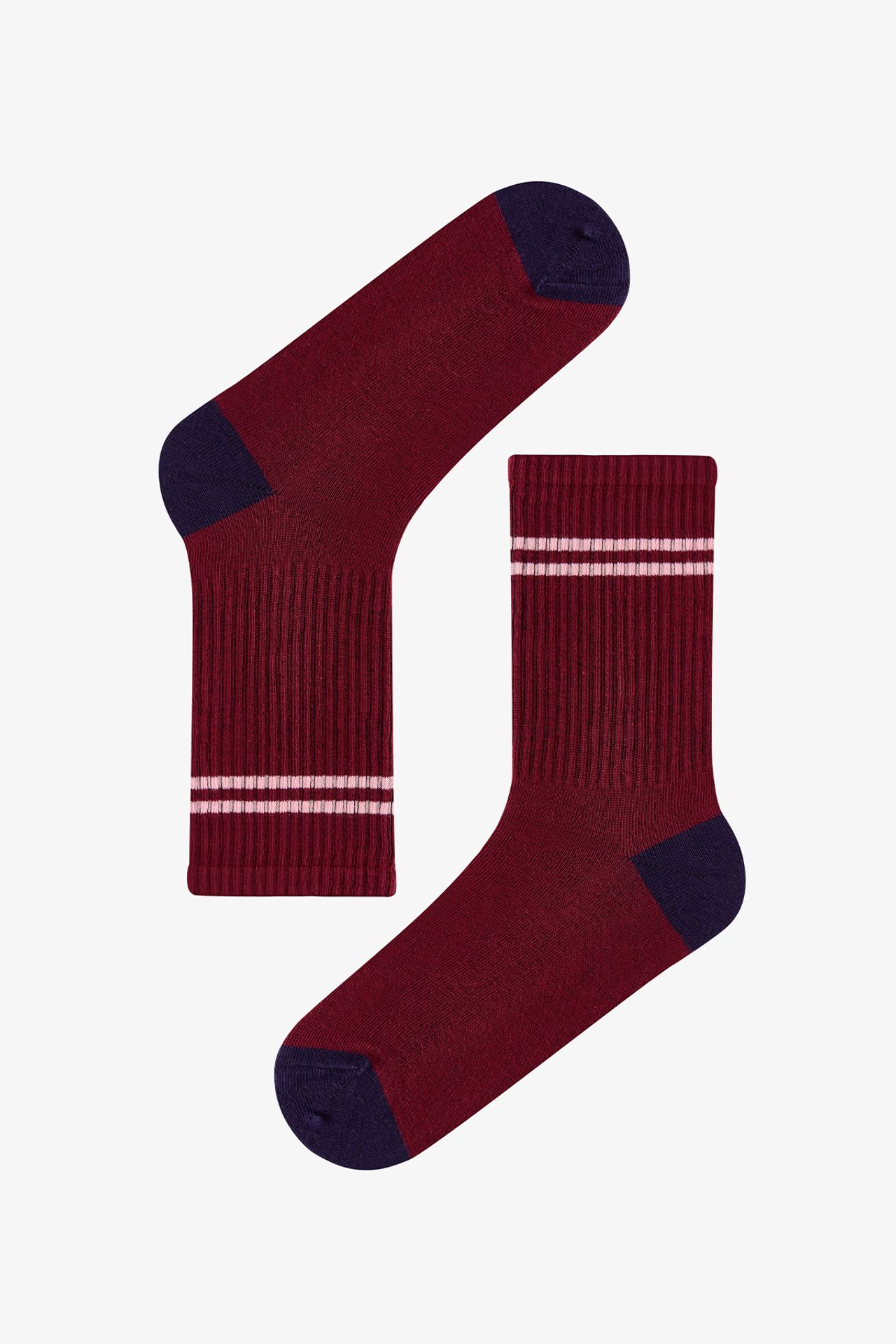 PENTI Long Tennis Striped Cotton Pair Crew Socks 2