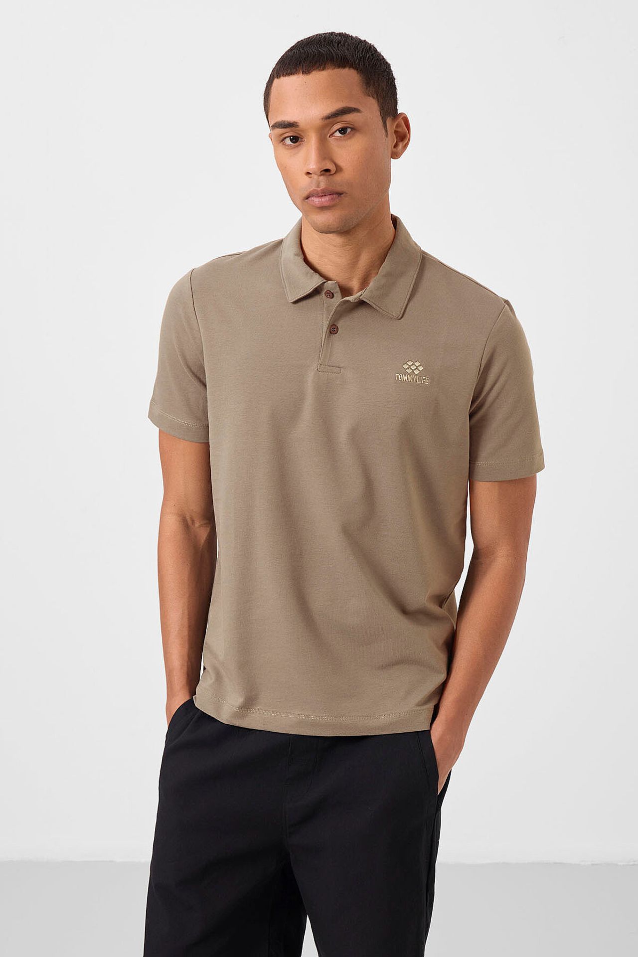 TOMMY Men's Cotton Elastane Polo T-Shirt 5