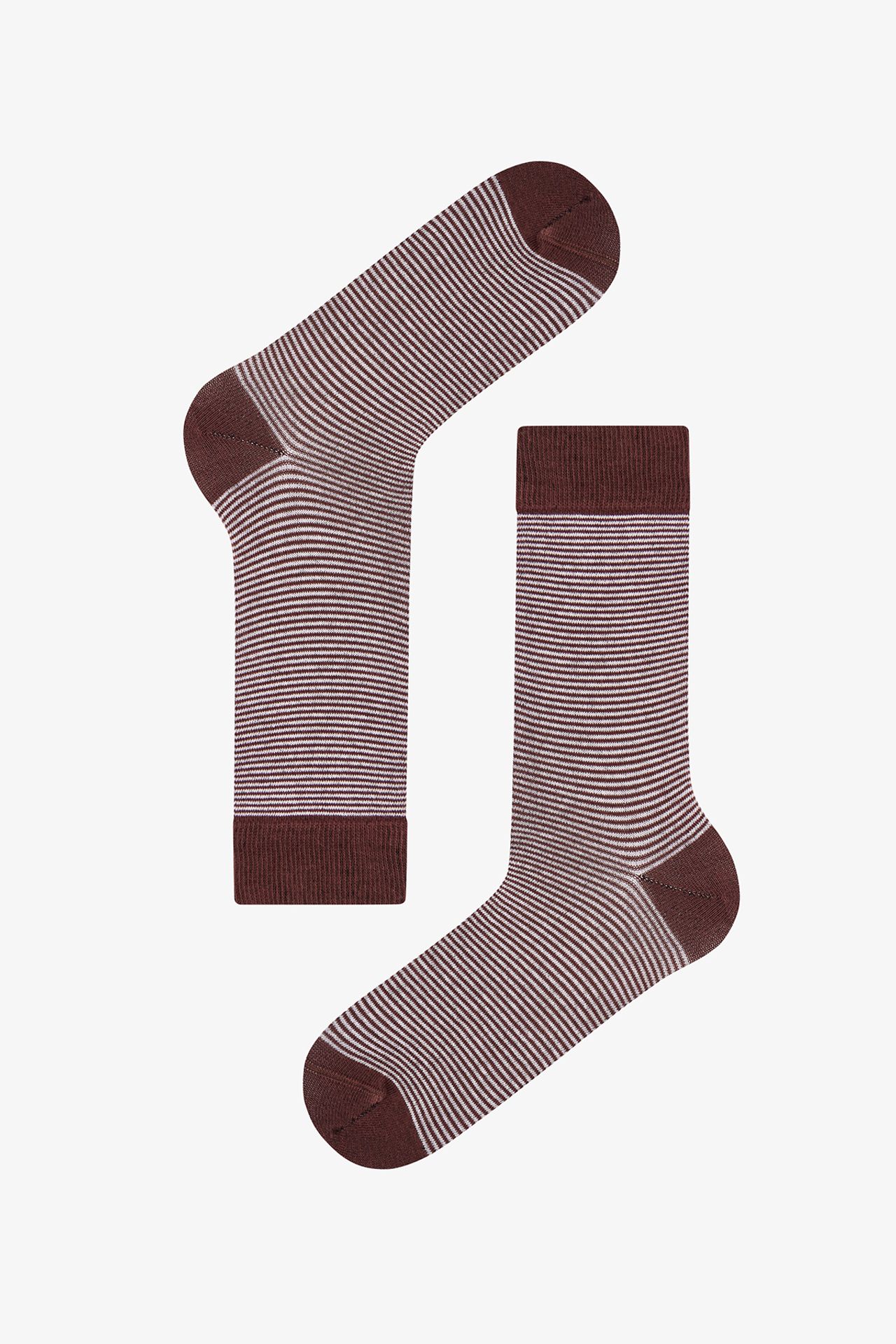 PENTI Men's Forest Neutral Striped 2-Pack Crew Socks 4
