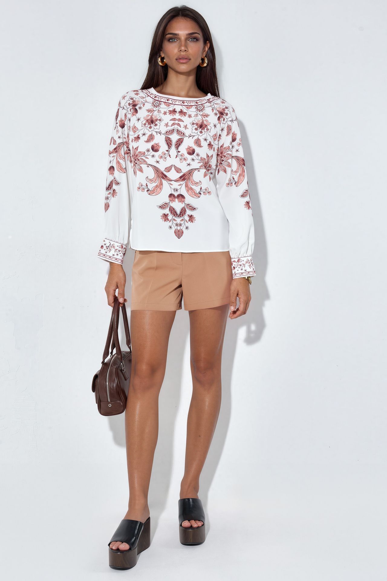 MSN Floral Embroidered Crepe Blouse 4