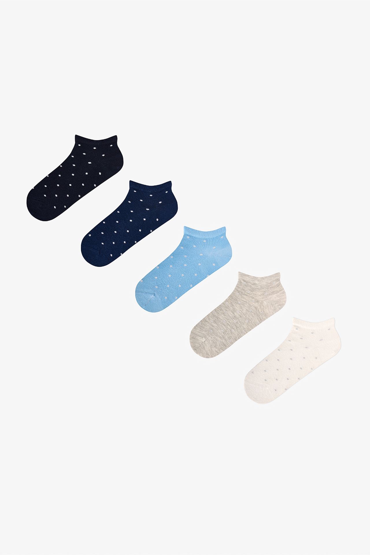 PENTI Silver Polka Dot Pair Of Ankle Socks 1