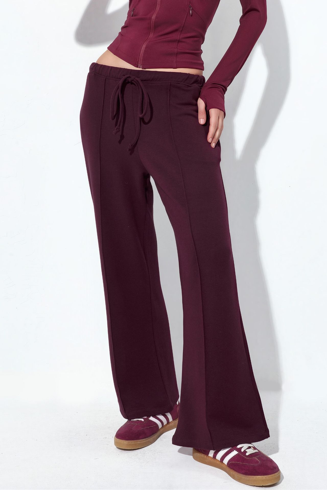 BUSEM Kadın Flare Paça Jarse Jogger Pantolon 1